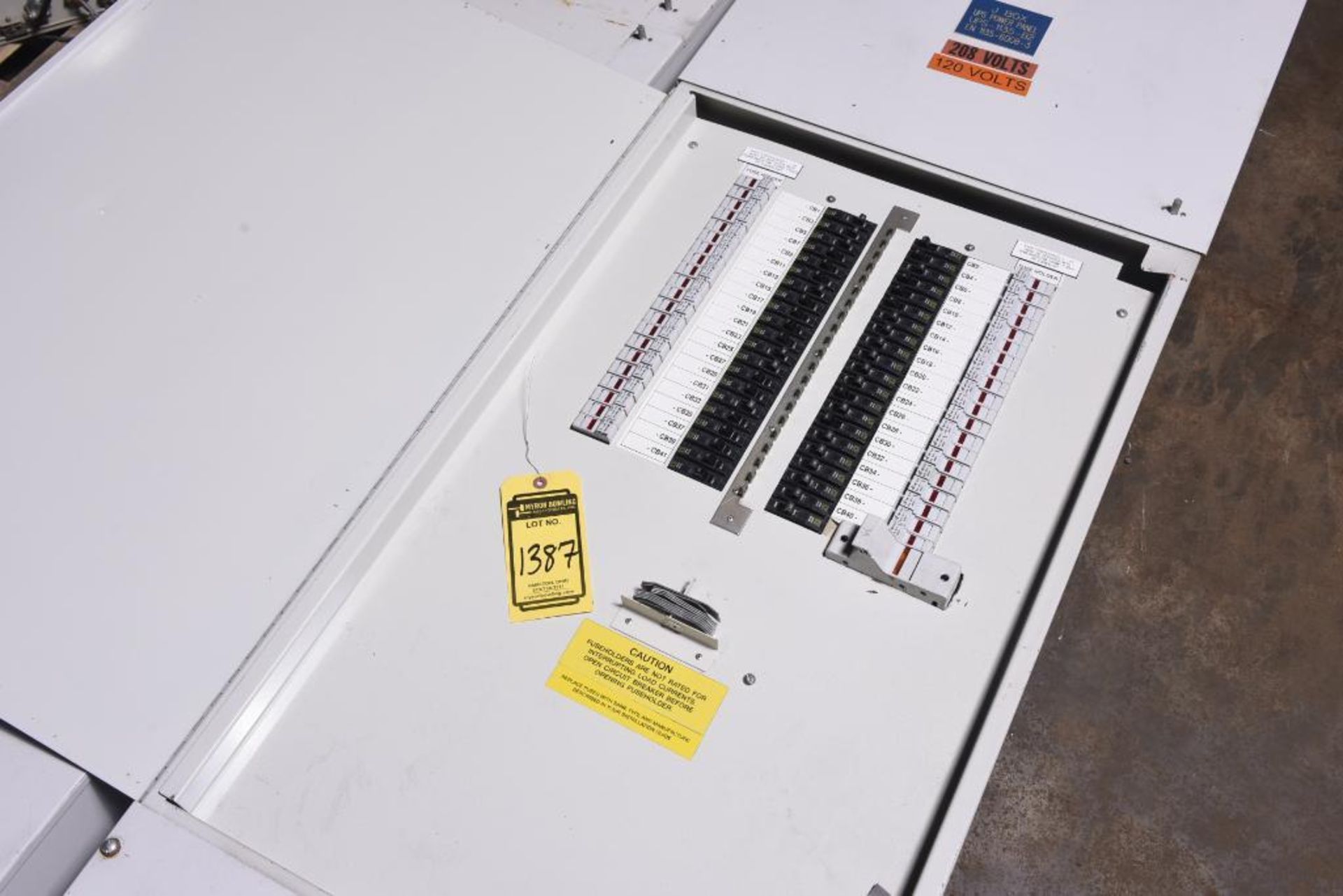 (2) VTI ENCLOSED INDUSTRIAL CONTROL PANELS, MODEL: FDPMF 125-3208-42/MB TB BFICBLBE, AMPS: 125, VOLT - Image 2 of 3