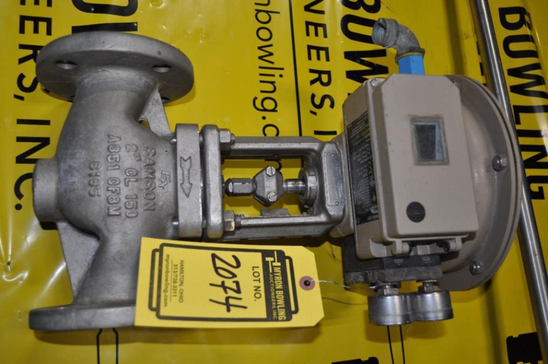 SAMSON 2'' PNEUMATIC ACTUATED PLUG VALVE, 324107A351CF8M, CLASS 150, 316 SS