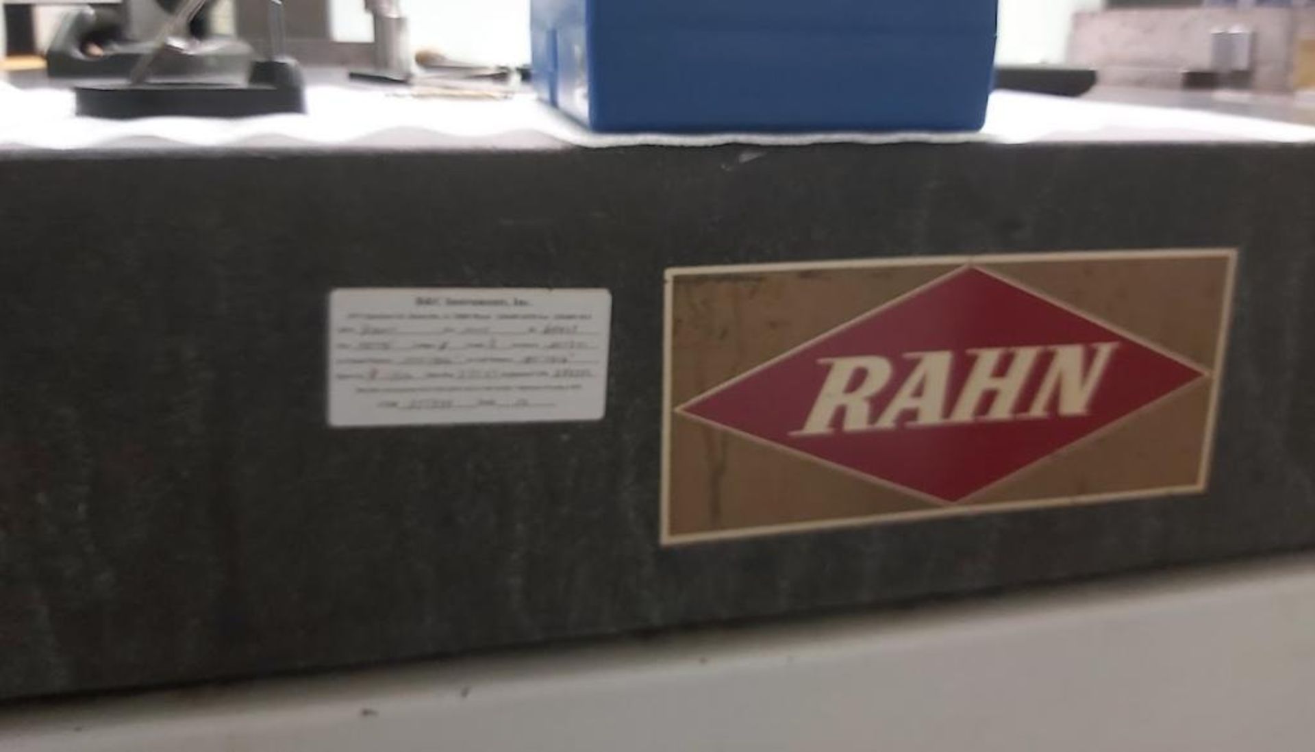 RAHN GRANITE SURFACE PLATE 48'' X 48'' W/ ROLLING STAND - Image 3 of 10