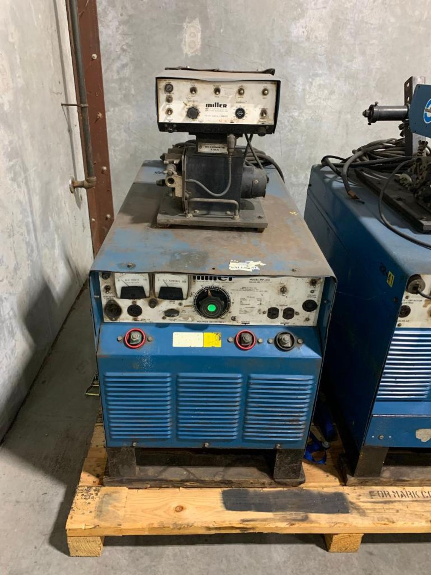 MILLER DELTAWELD 650 CONSTANT POTENTIAL DC ARC WELDING POWER SOURCE, S/N HJ158583, MILLER S-54A WIRE