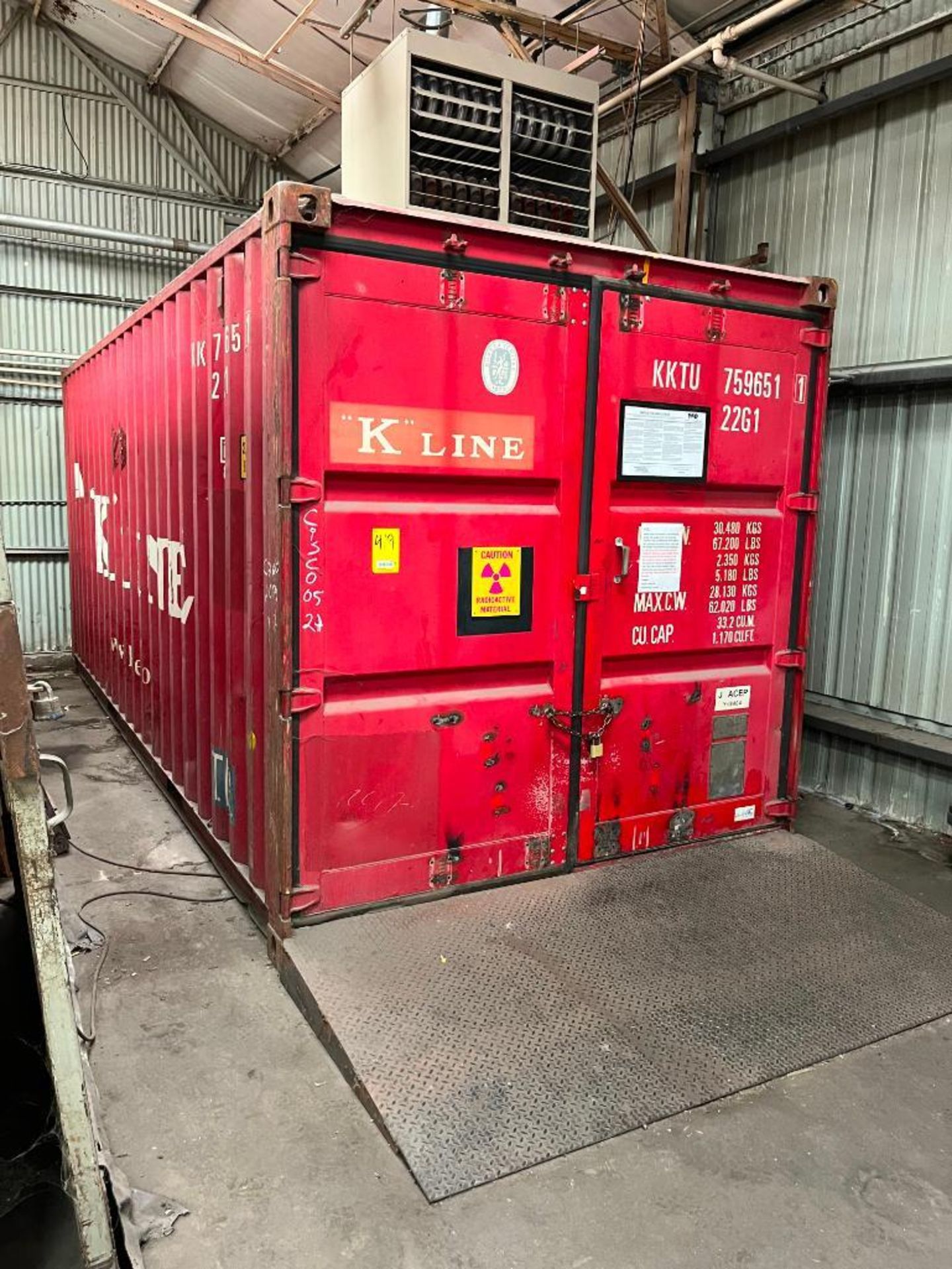 20' CONEX BOX, NO CONTENTS