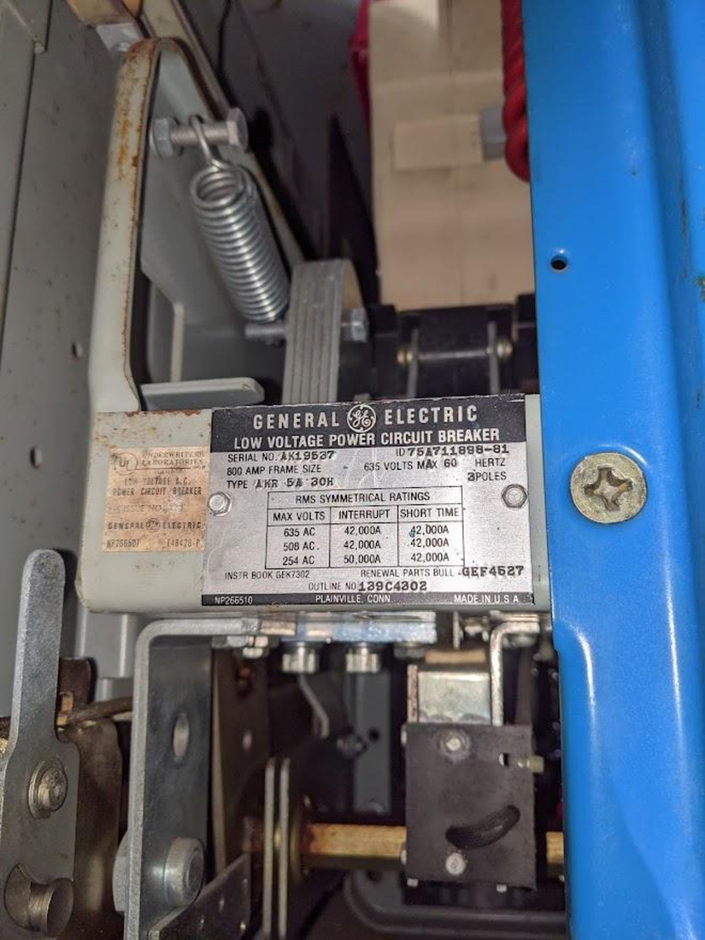 800 AMP GE CIRCUIT BREAKER AKR-5A-30H (NO CABINET), HIT # 3039 - Image 2 of 4