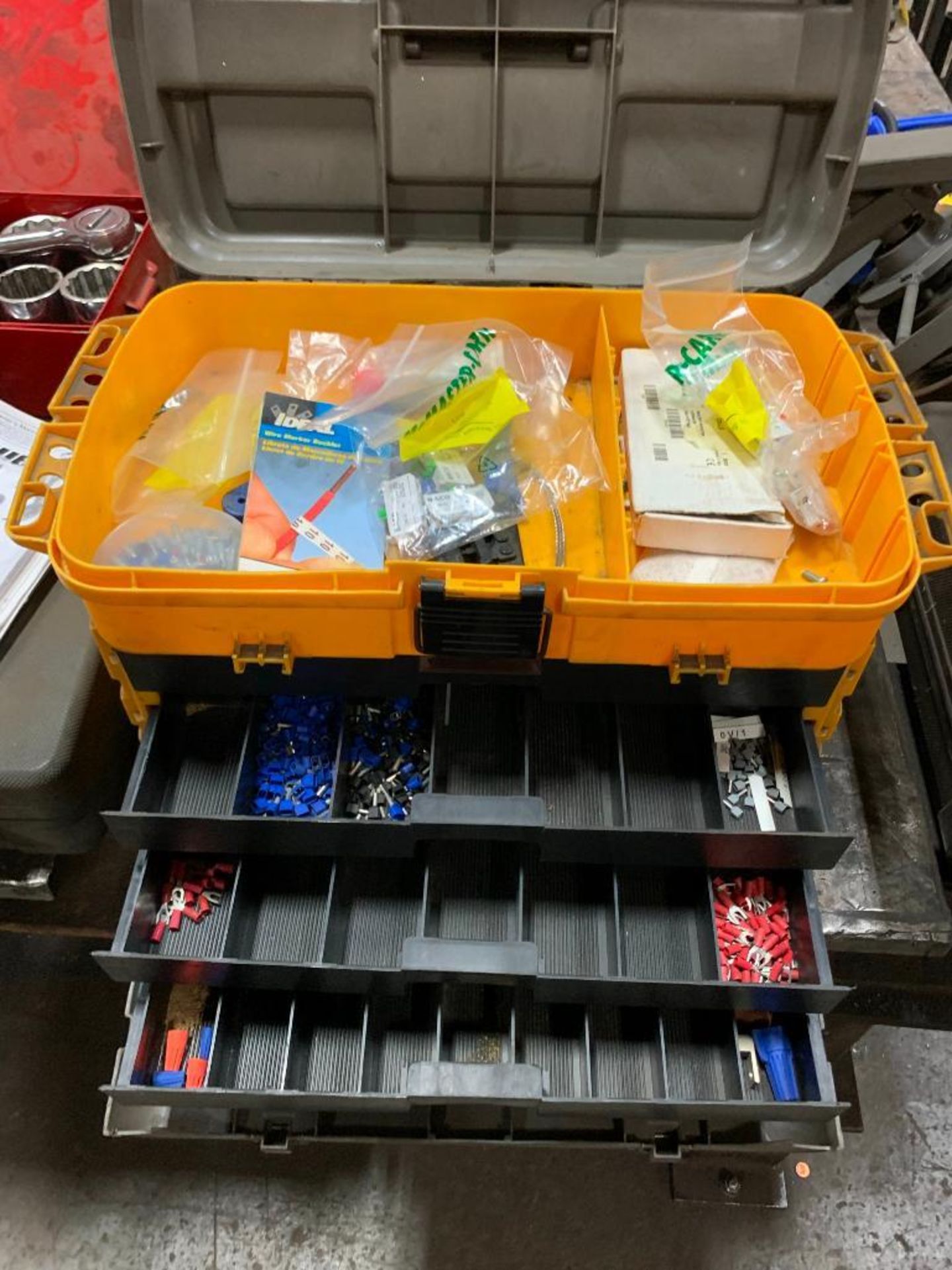 PLANO TACKLE BOX, W/ ELECTRICAL SUPPLIES - Image 3 of 3