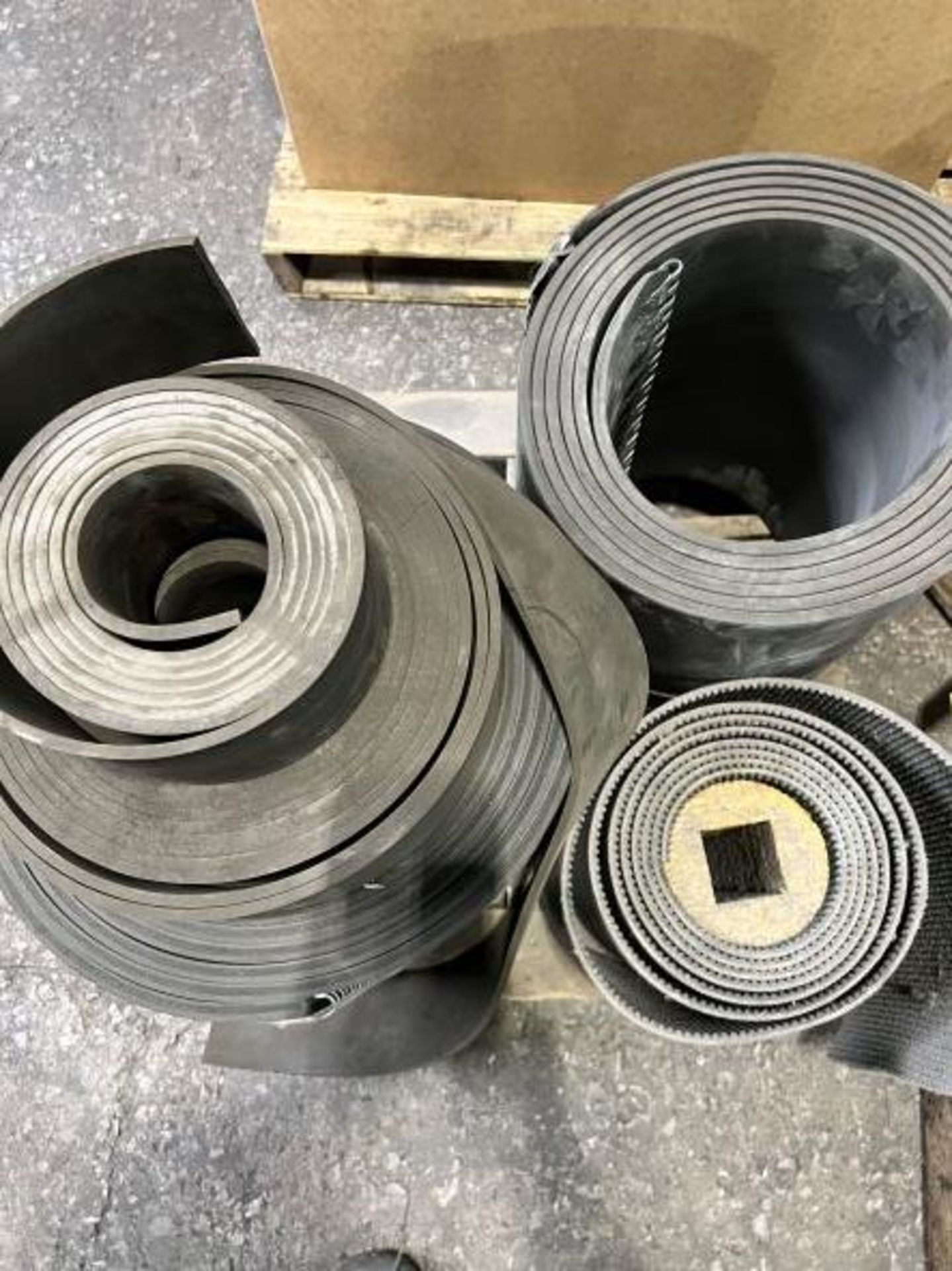(3) ROLLS OF RUBBER CONVEYOR BELTS IN ASSORTED SIZES - Image 2 of 2
