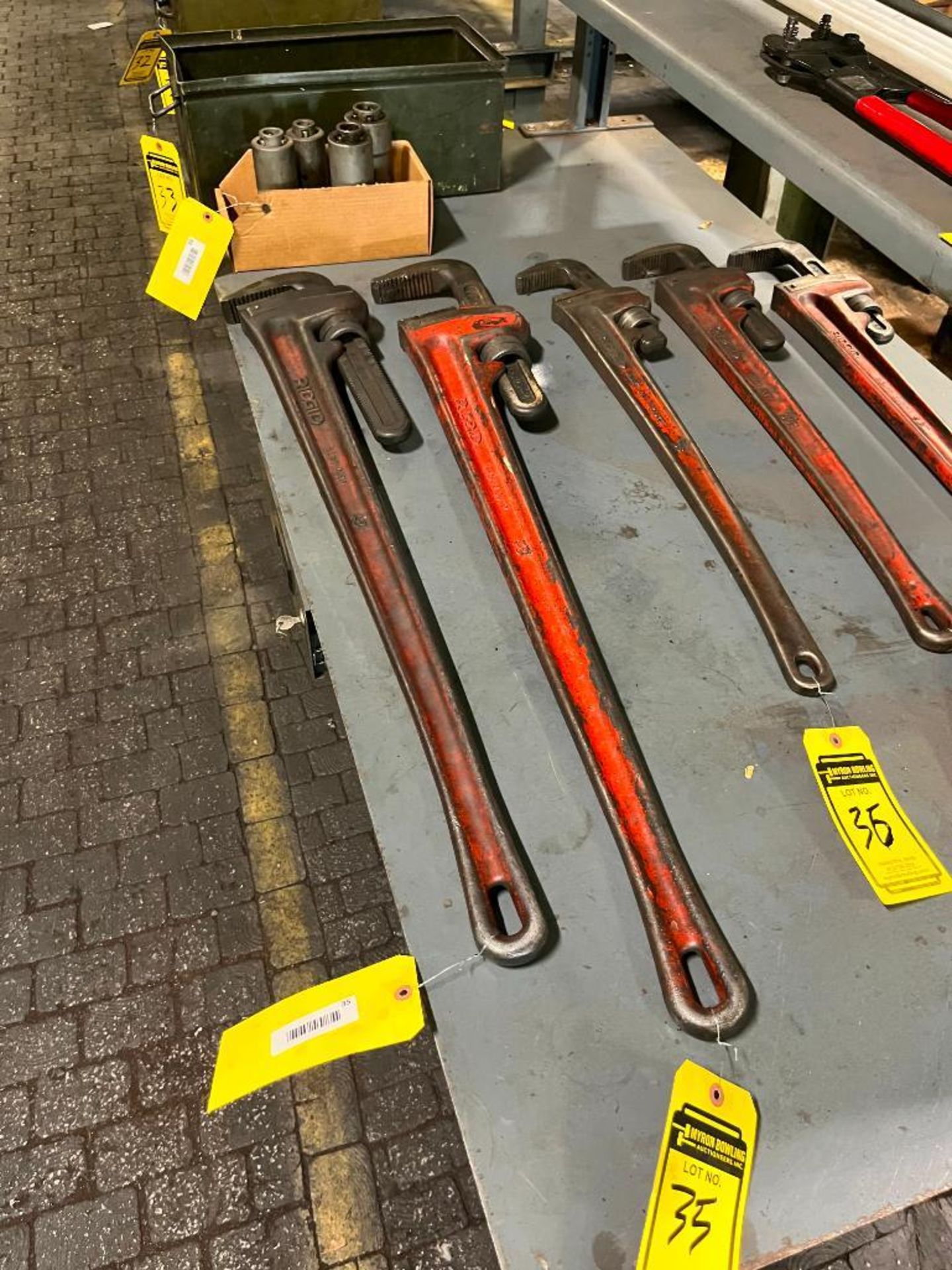 (2) RIDGID 48" PIPE WRENCHES