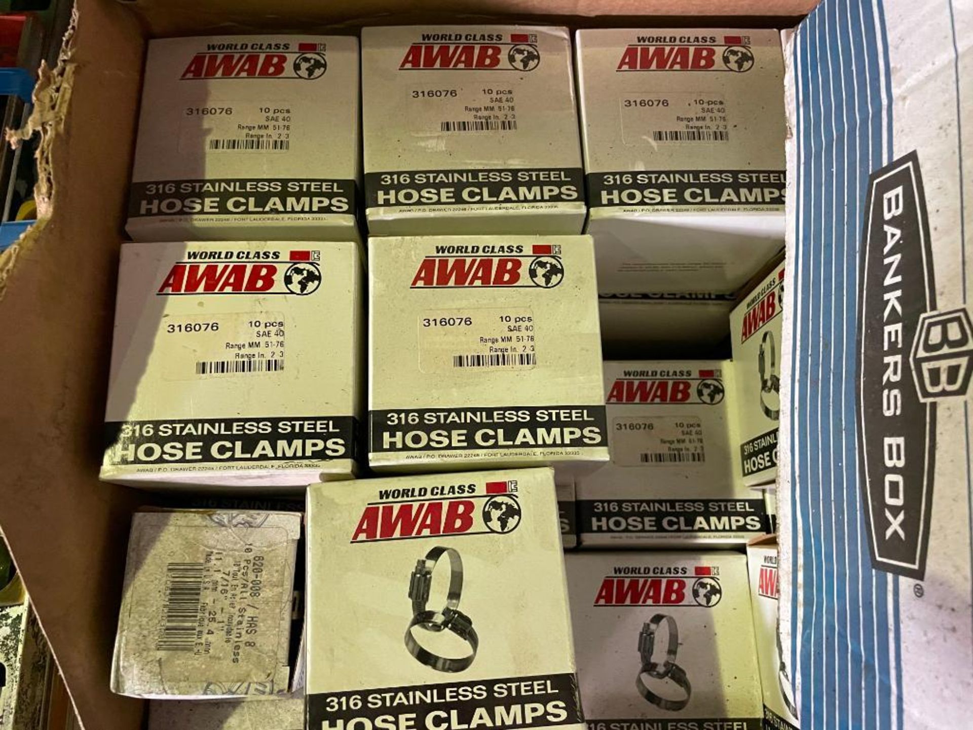 ASSORTED SIZE HOSE CLAMPS - Image 2 of 3