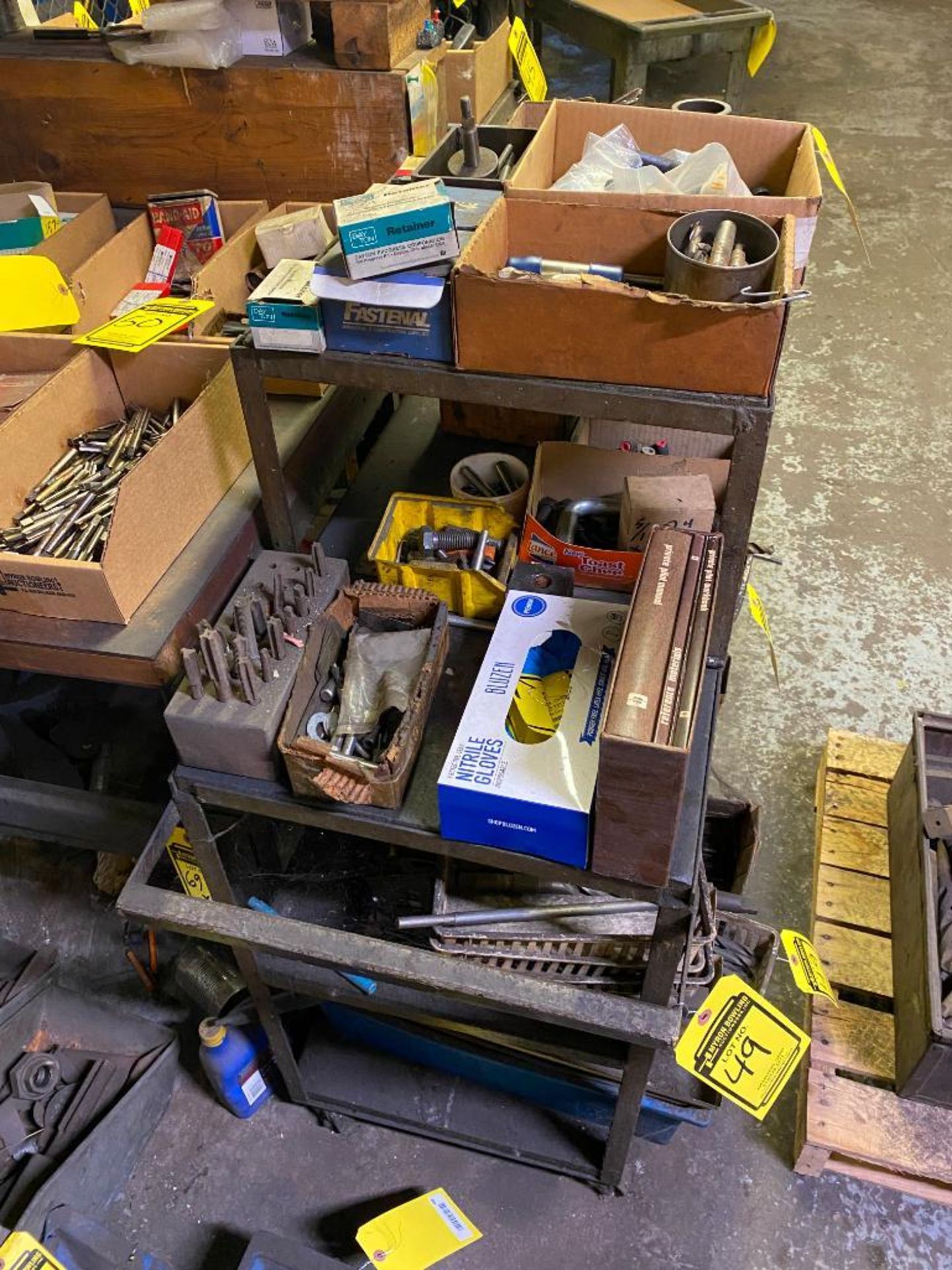 4-SHELF CART W/ ASSORTED DRILL BITS, RETAINERS, REAMERS - Image 2 of 2