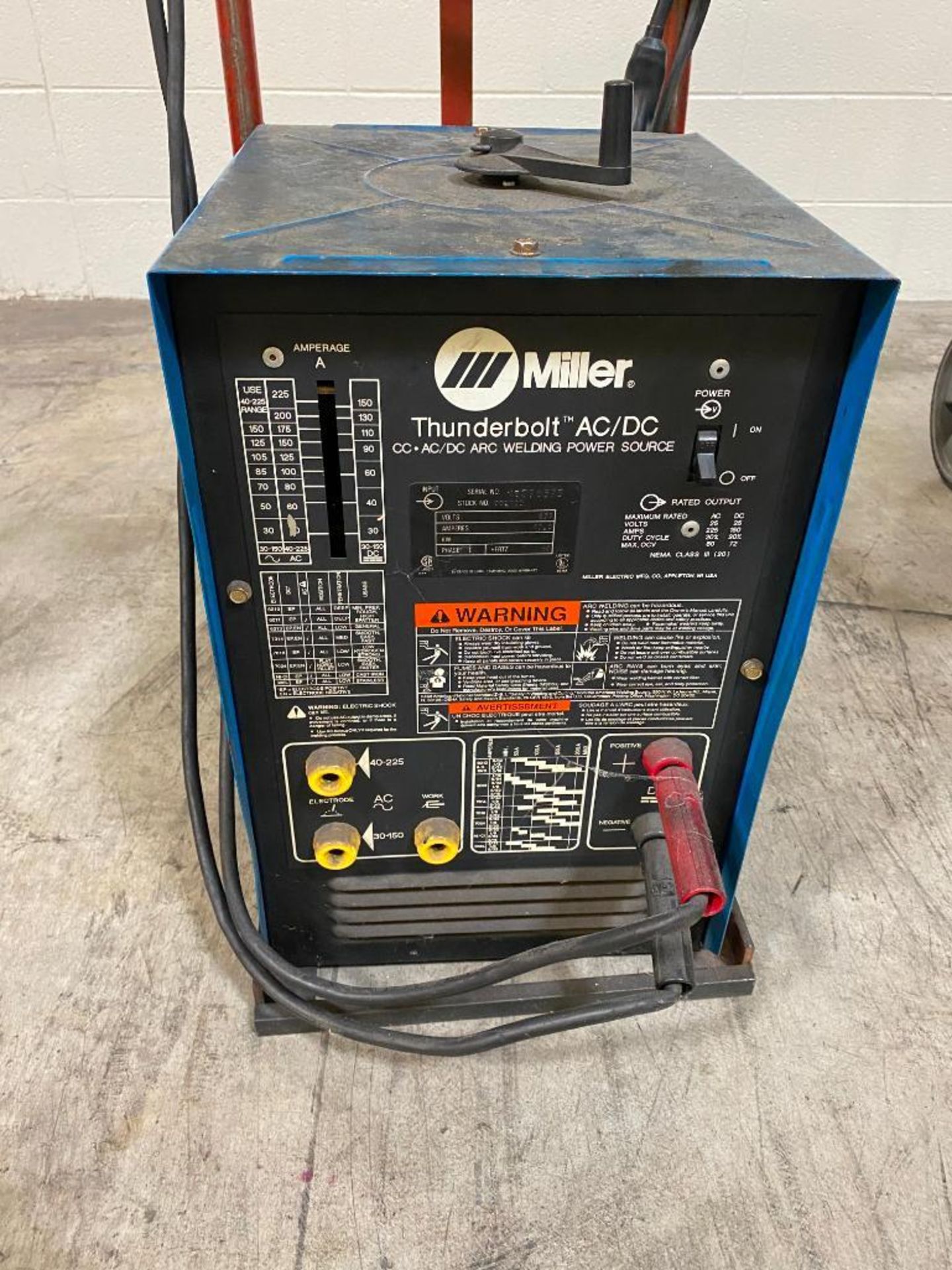 MILLER THUNDERBOLT AC/DC - C/C ARC WELDER - Image 2 of 2