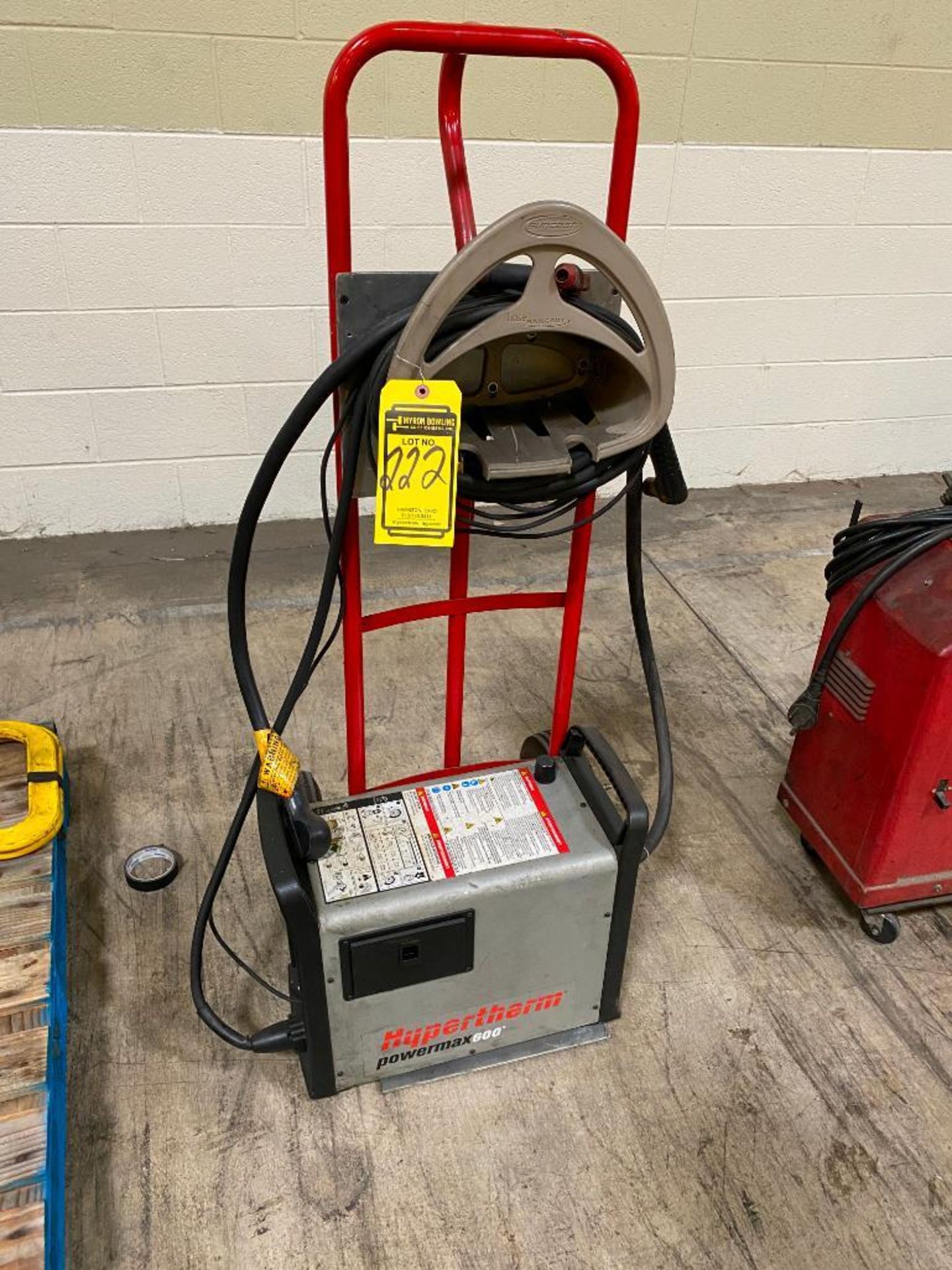 HYPERTHERM POWERMAX 600 PLASMA CUTTER, LEAD & HEAD