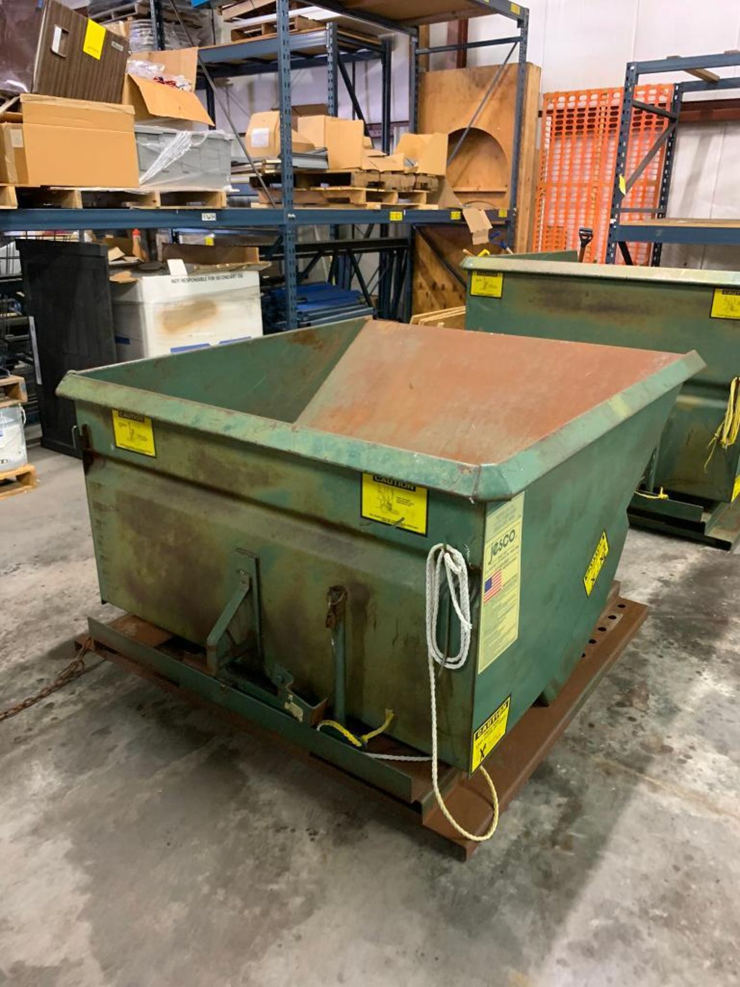 JESCO 1.5-CU. YARD SELF-DUMPING HOPPER, 2,000 LB. CAPACITY - Image 2 of 2