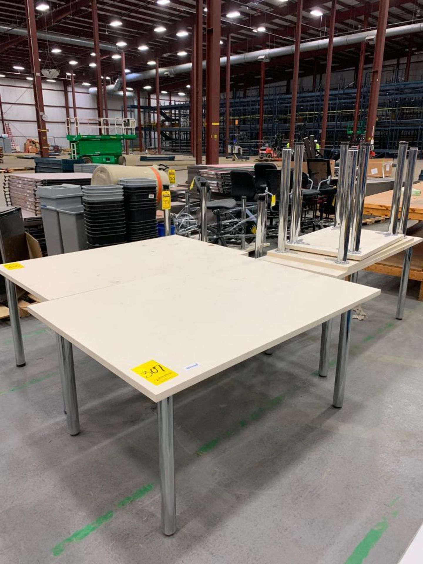 ASSORTED WHITE TABLES
