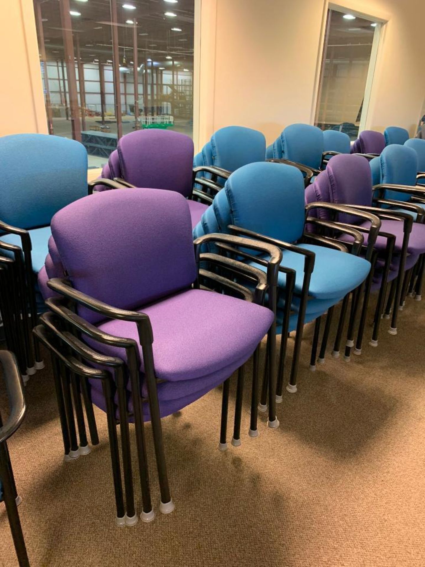 APPROX. (130) BLUE & PURPLE CHAIRS - Image 2 of 2