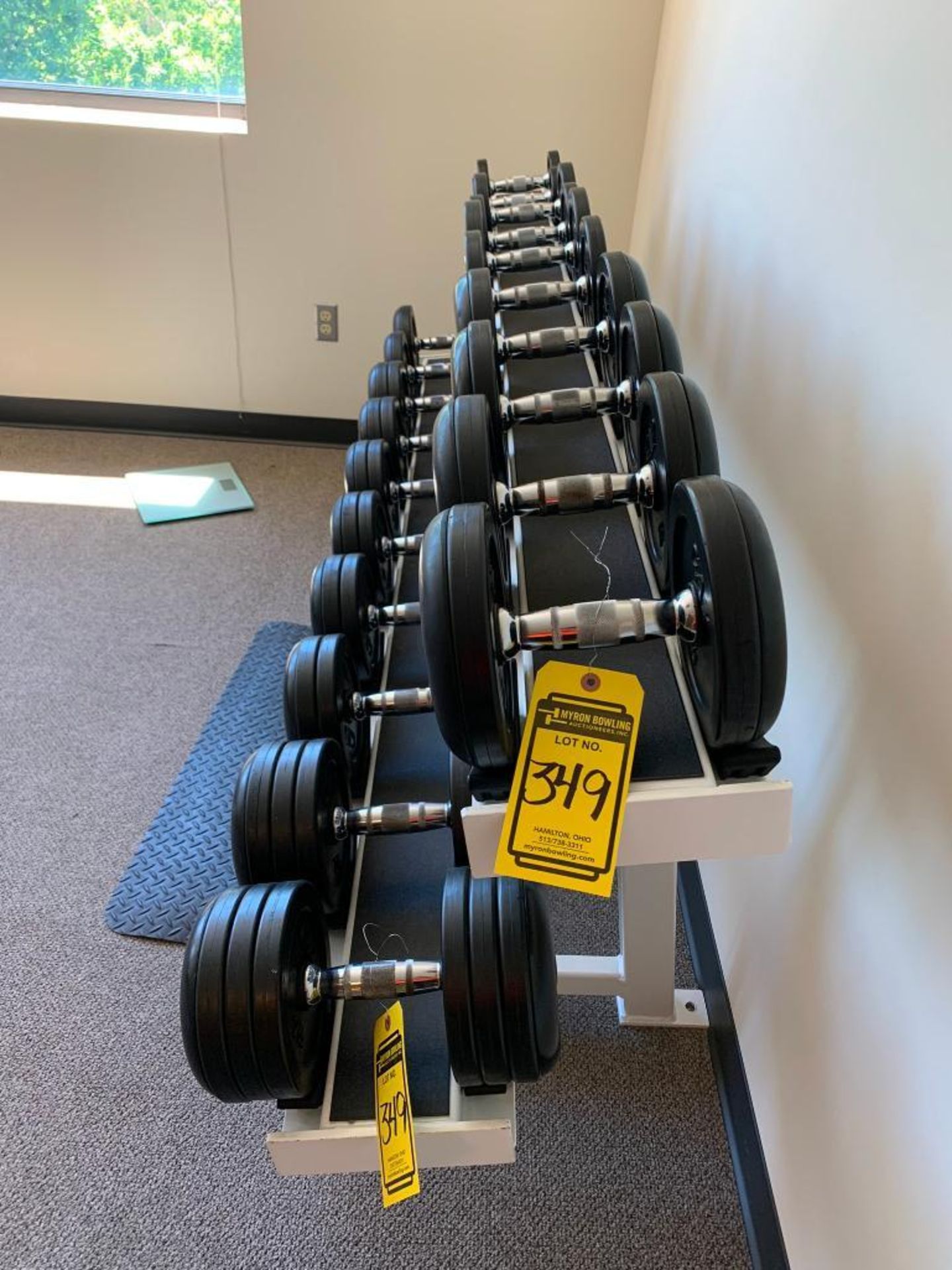 BODY MASTERS RACK W/ ASSORTED CAP DUMBBELLS, 5 LB. - 50 LB. - Image 2 of 2