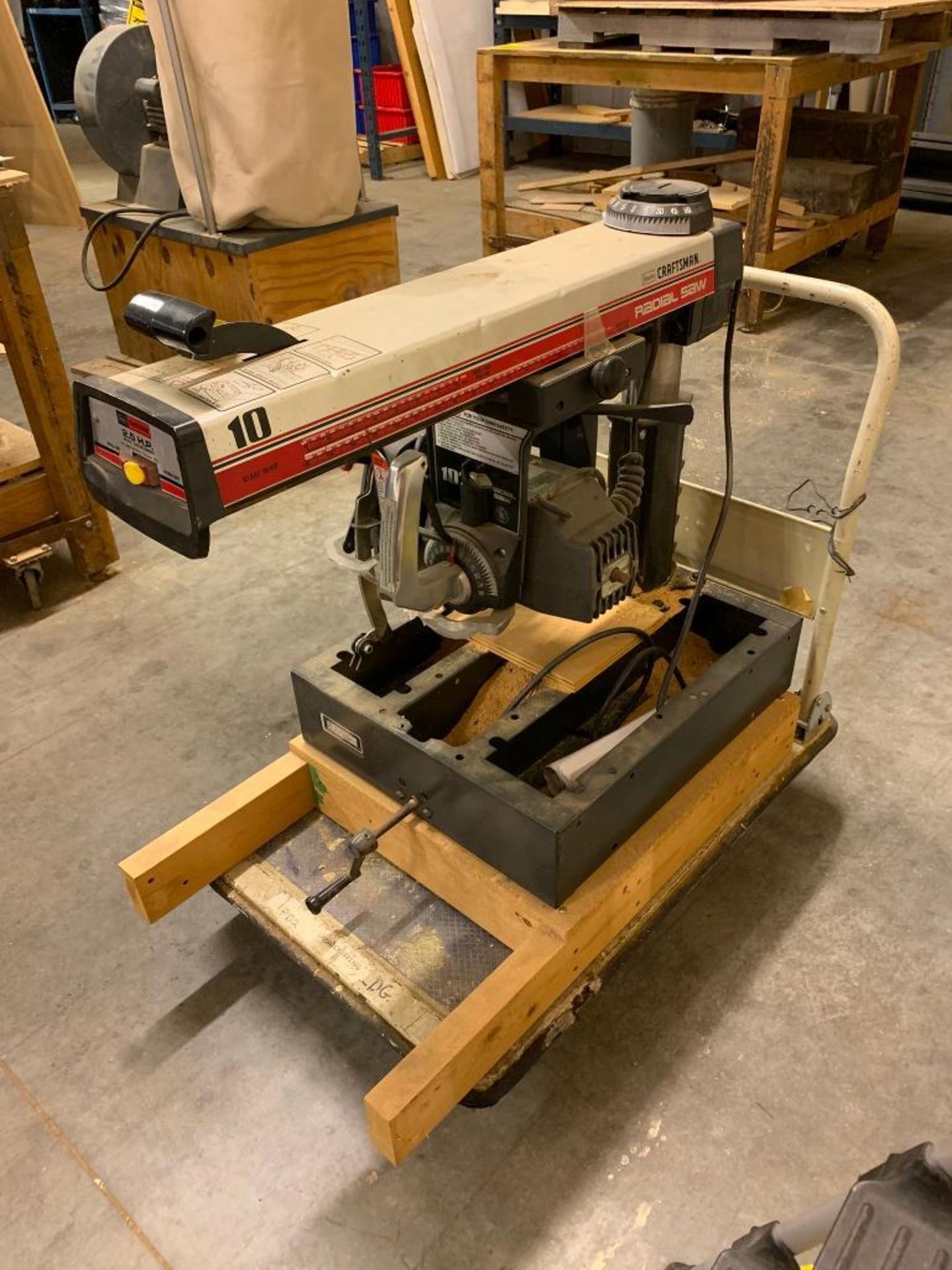 CRAFTSMAN RADIAL SAW, 120/240 V, SINGLE PHASE, 3,450 RPM, W/ CART - Image 2 of 2