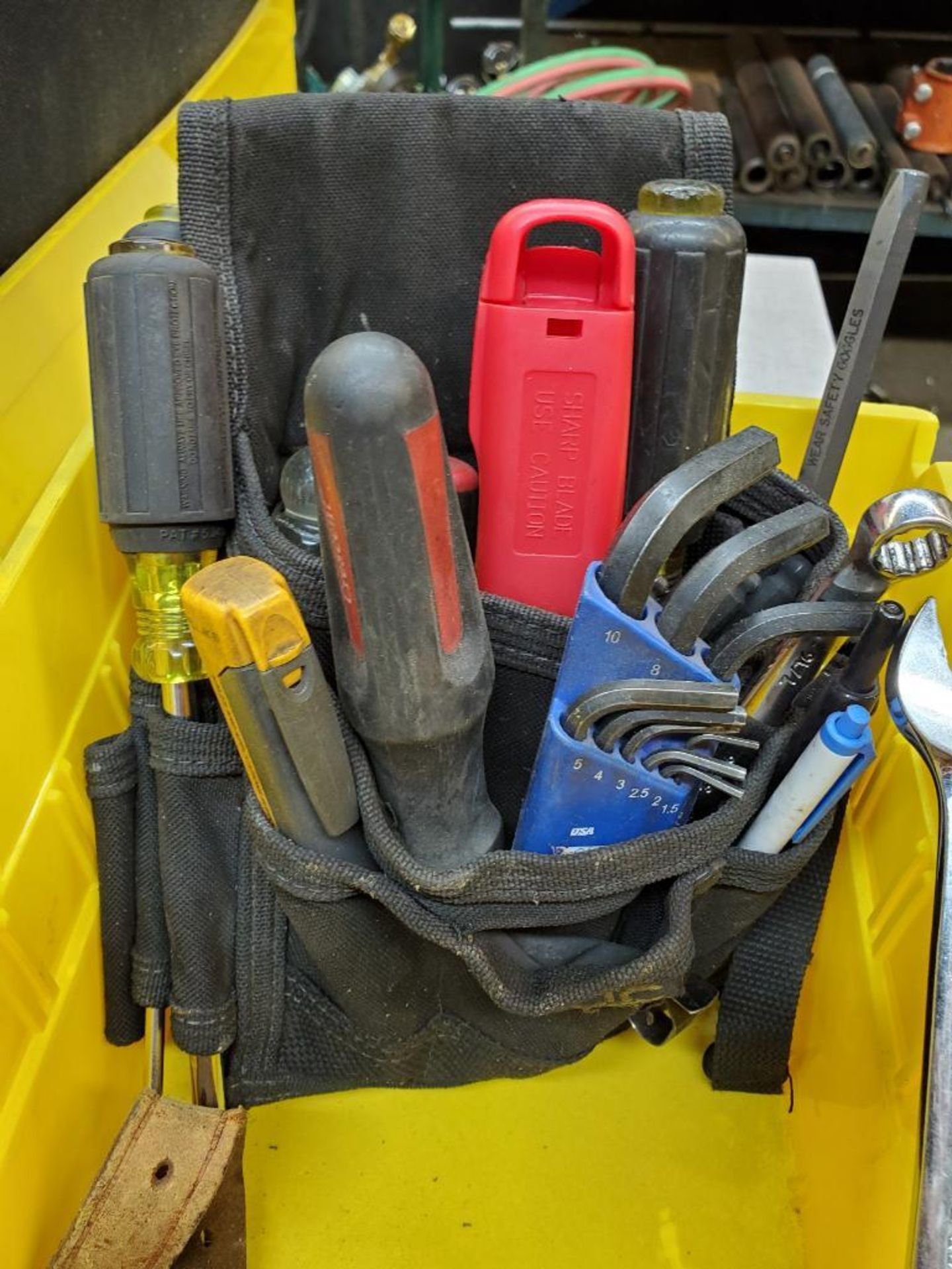 (2) TOOLBELT POUCHES W/ SCREWDRIVERS, ALLEN WRENCHES, COMBINATION WRENCHES, & ASSORTED - Image 3 of 3