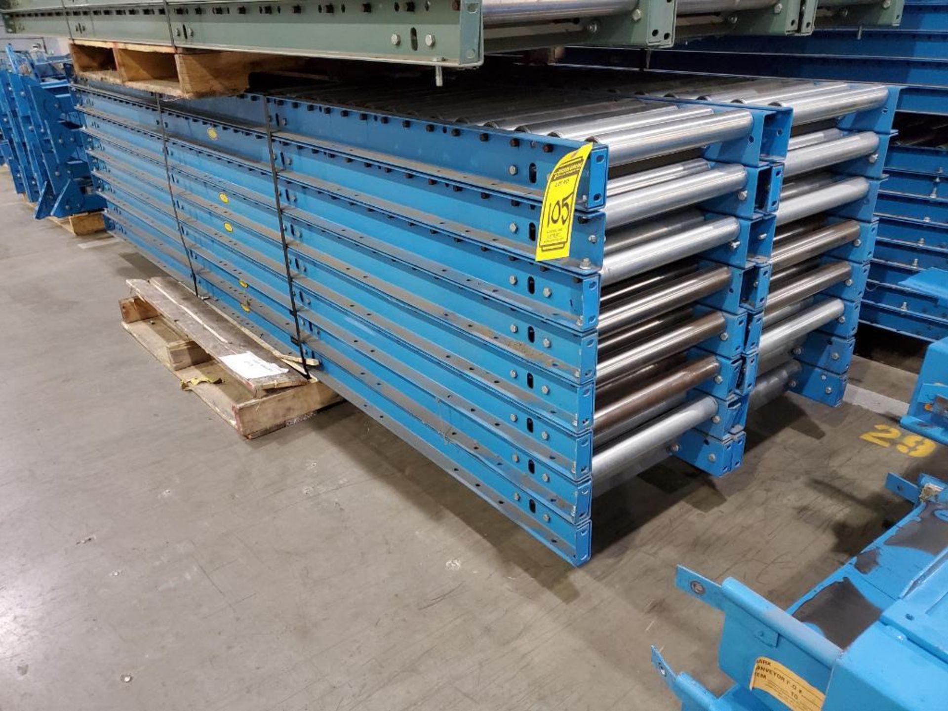 (72) SECTIONS OF HYTROL 10' X 18" GRAVITY ROLLER CONVEYOR