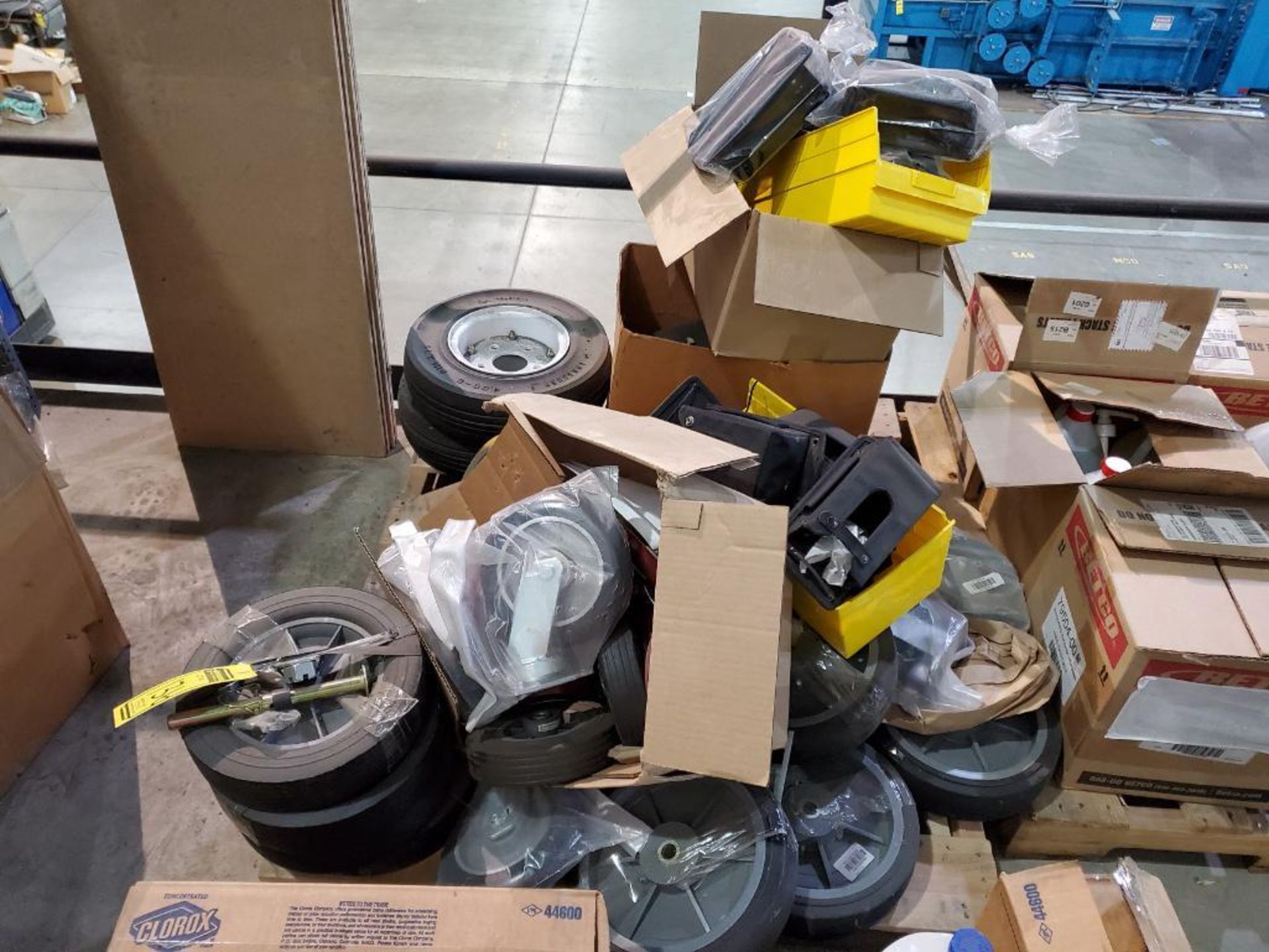 ASSORTED WHEELS: SOLID, PNEUMATIC, CASTER, & MORE