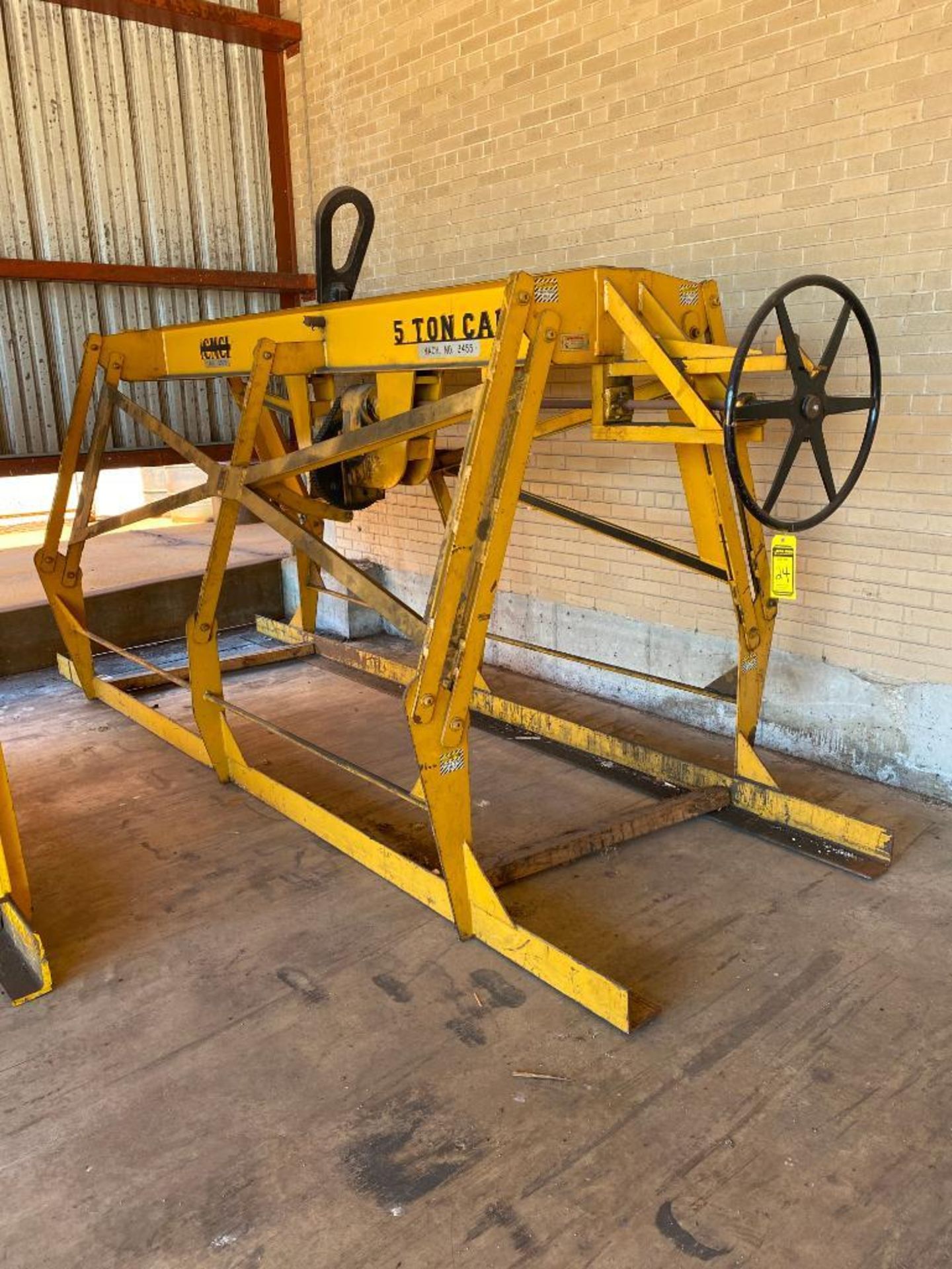 CALDWELL 5-TON MECHANICAL SHEET LIFTER, MODEL 266-5-72, S/N 08069, MACHINE WEIGHT: 2,000 LB., 14' LI