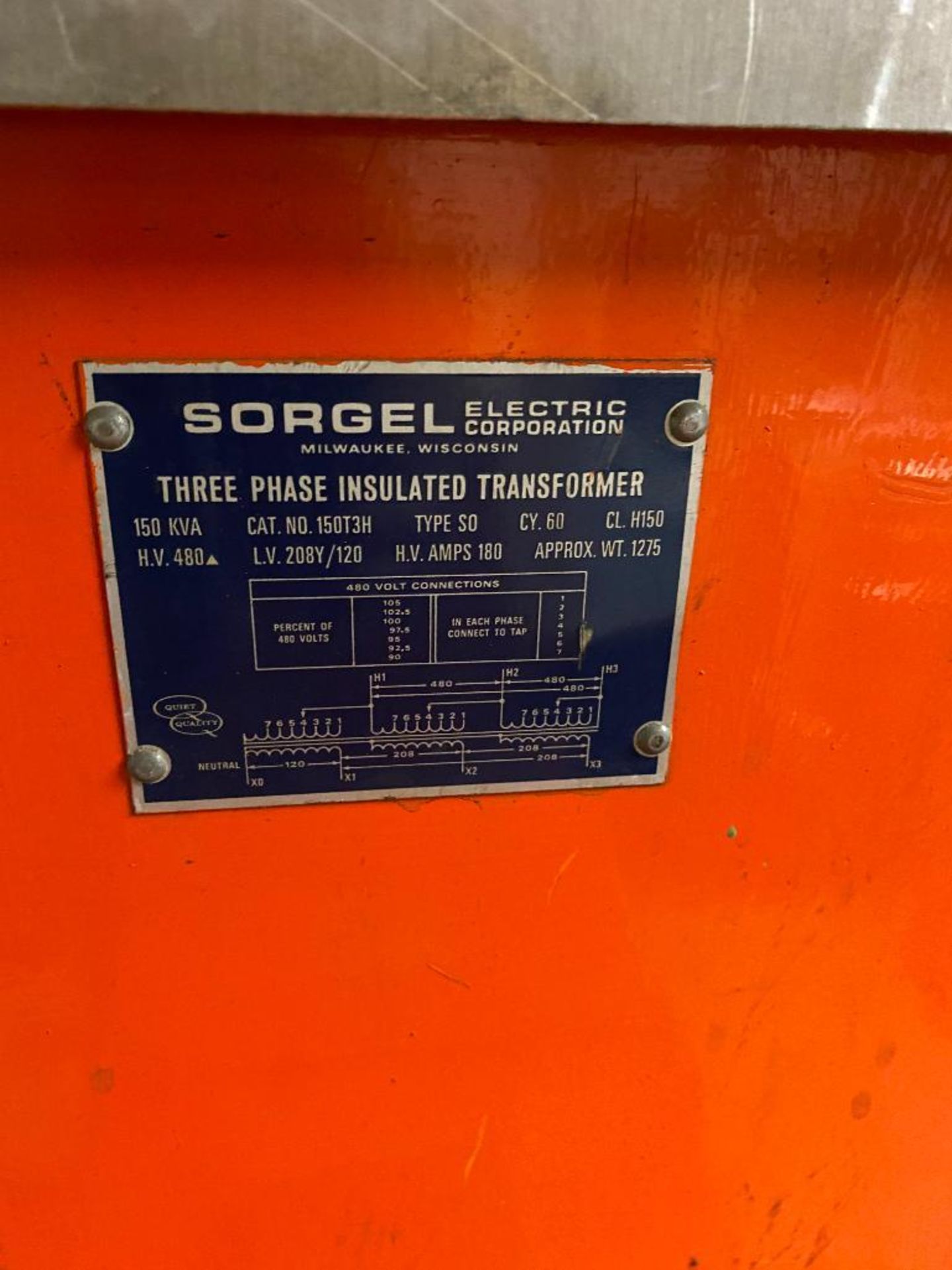 SORGEL 3-PH TRANSFORMER & SYLVANIA 3-PH TRANSFORMER - Image 2 of 3