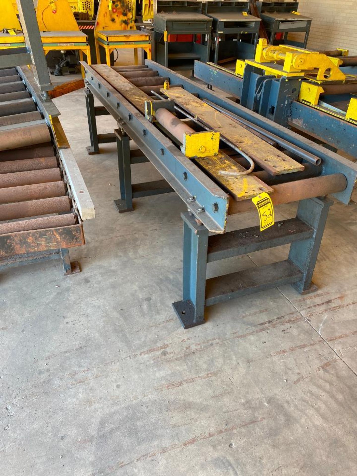 (9) SECTIONS OF HEAVY DUTY STEEL ROLLER CONVEYOR & STANDS - Image 3 of 5