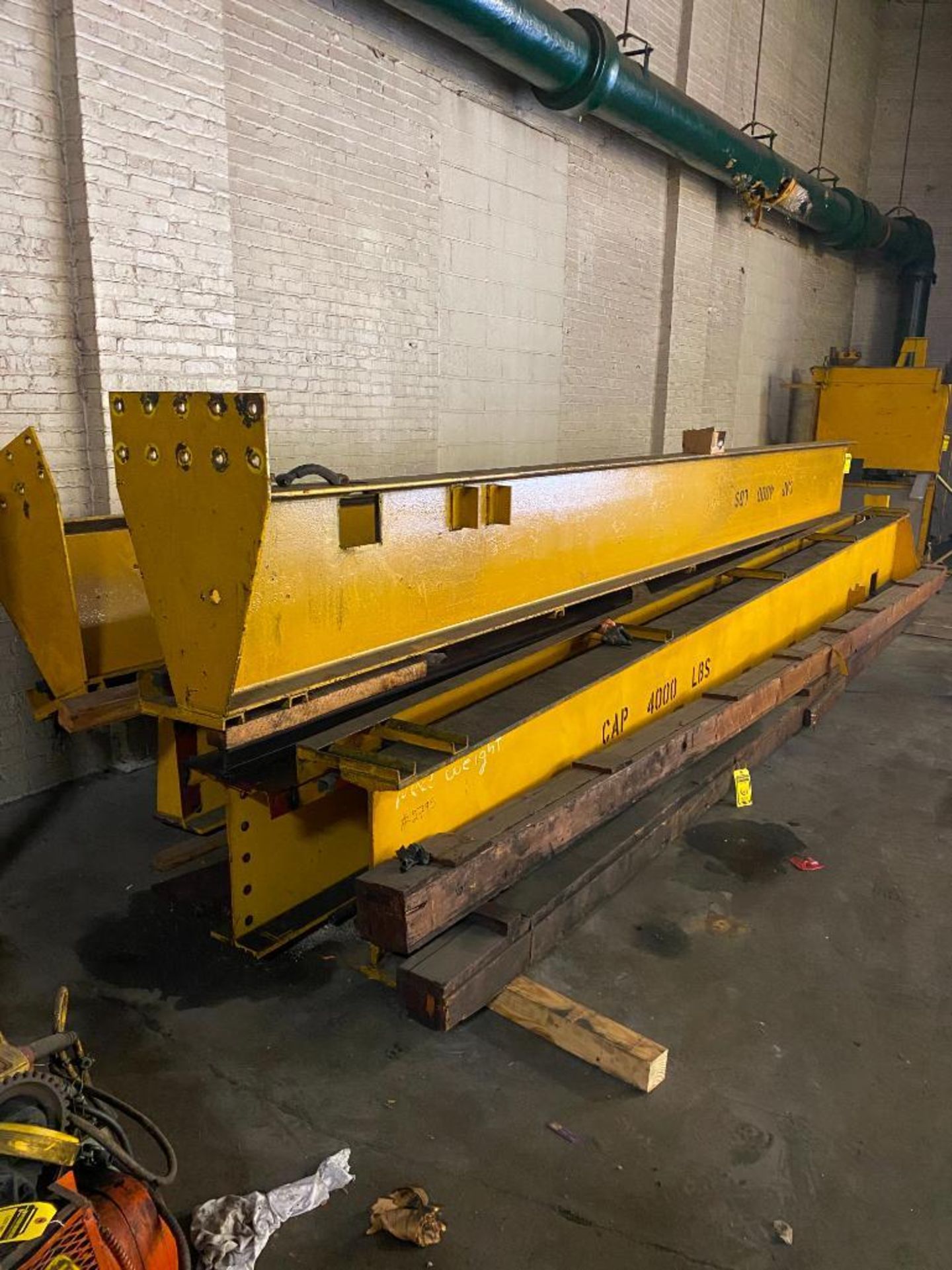 (4) 2-TON JIB CRANE BEAM ARMS, 22' LONG, & (3) OVERHEAD CRANE RAIL BEAMS - Image 2 of 4