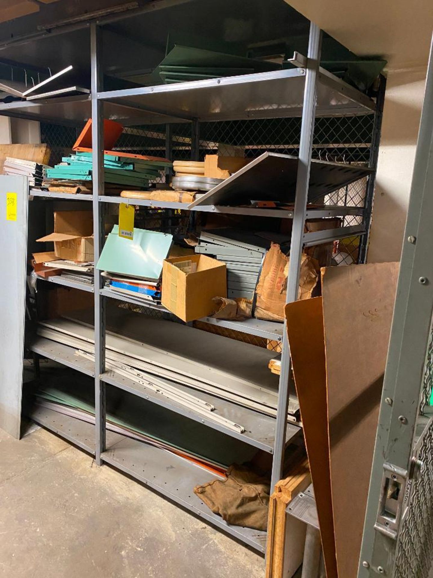 CONTENT OF ROOM: LOCKER COMPONENTS, STOOL SEATS, SHELF (DOES NOT INCLUDE LOT 359)