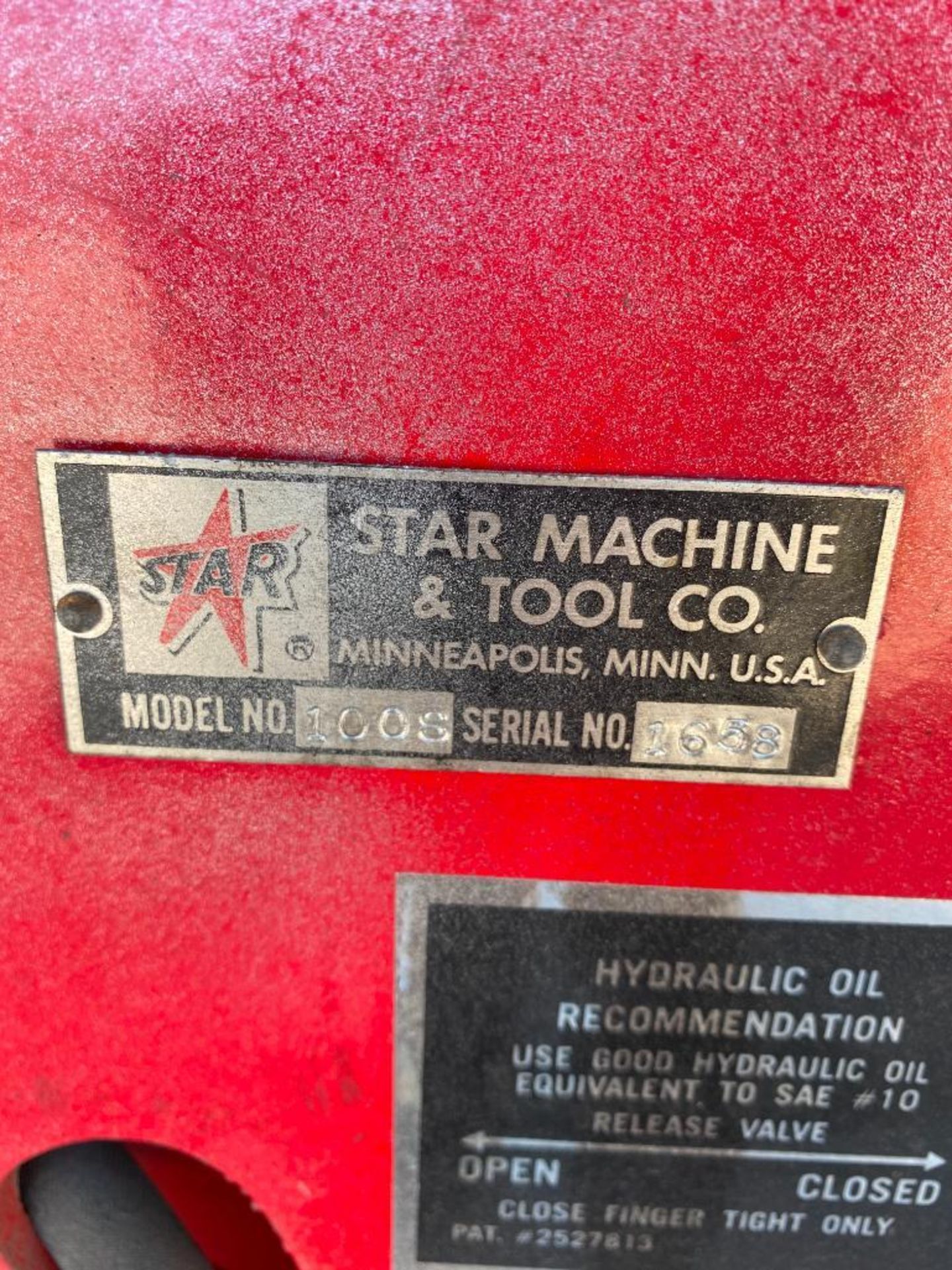 STAR CRANES 1,500 LB. CAP. PORTABLE ENGINE BOOM LIFT, MODEL 100S, S/N 1658, ROUND CASTER BASE - Image 2 of 2