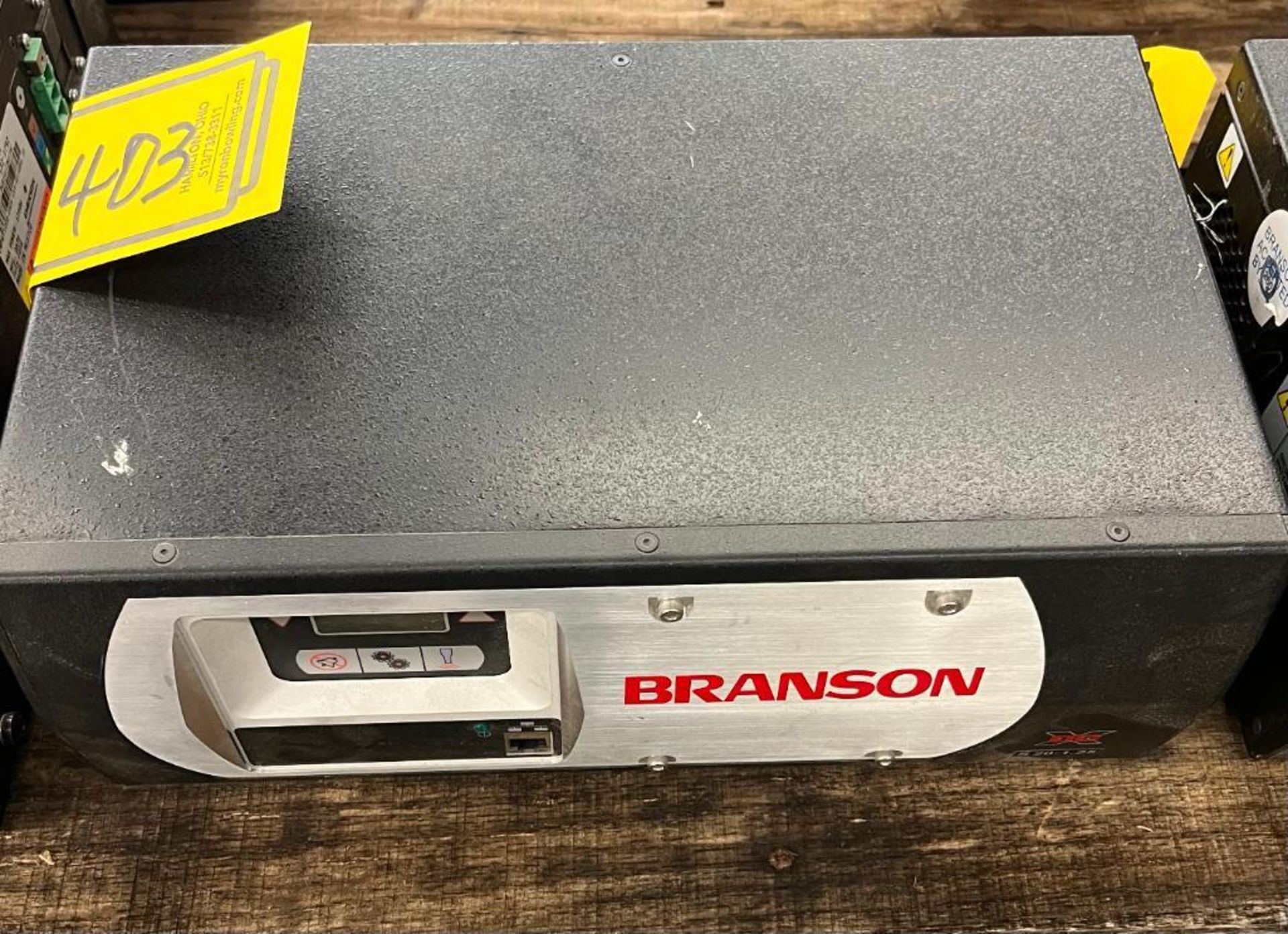 BRANSON ULTRASONIC POWER SUPPLY, MODEL 1.25DCXS20H0R, S/N DGB16072619AC, 200-240 V, 1250 WATT