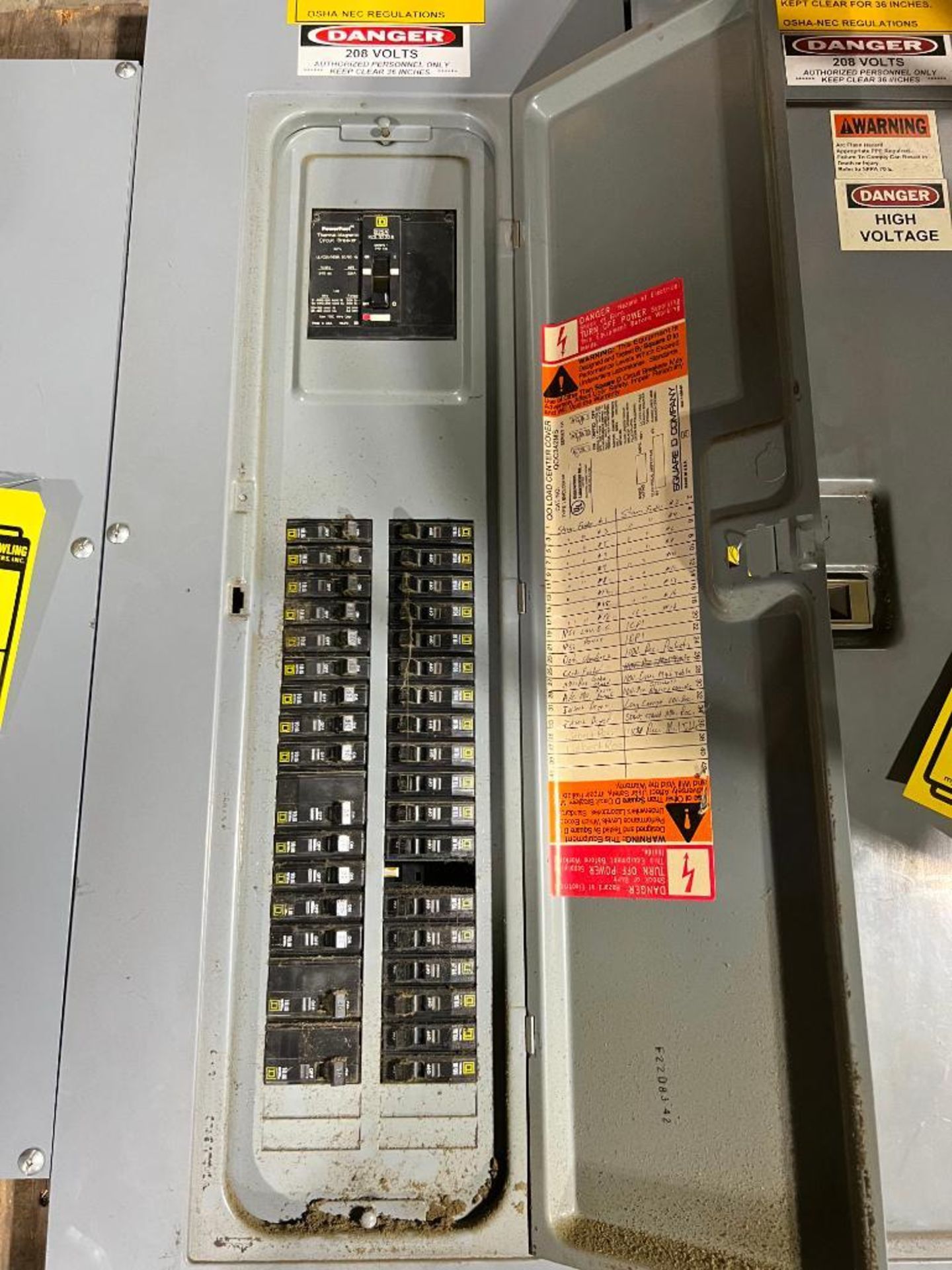 SQUARE D LOAD CENTER, 240/120 V, 3-PH, CAT. NO. QOC342MS - Image 2 of 3