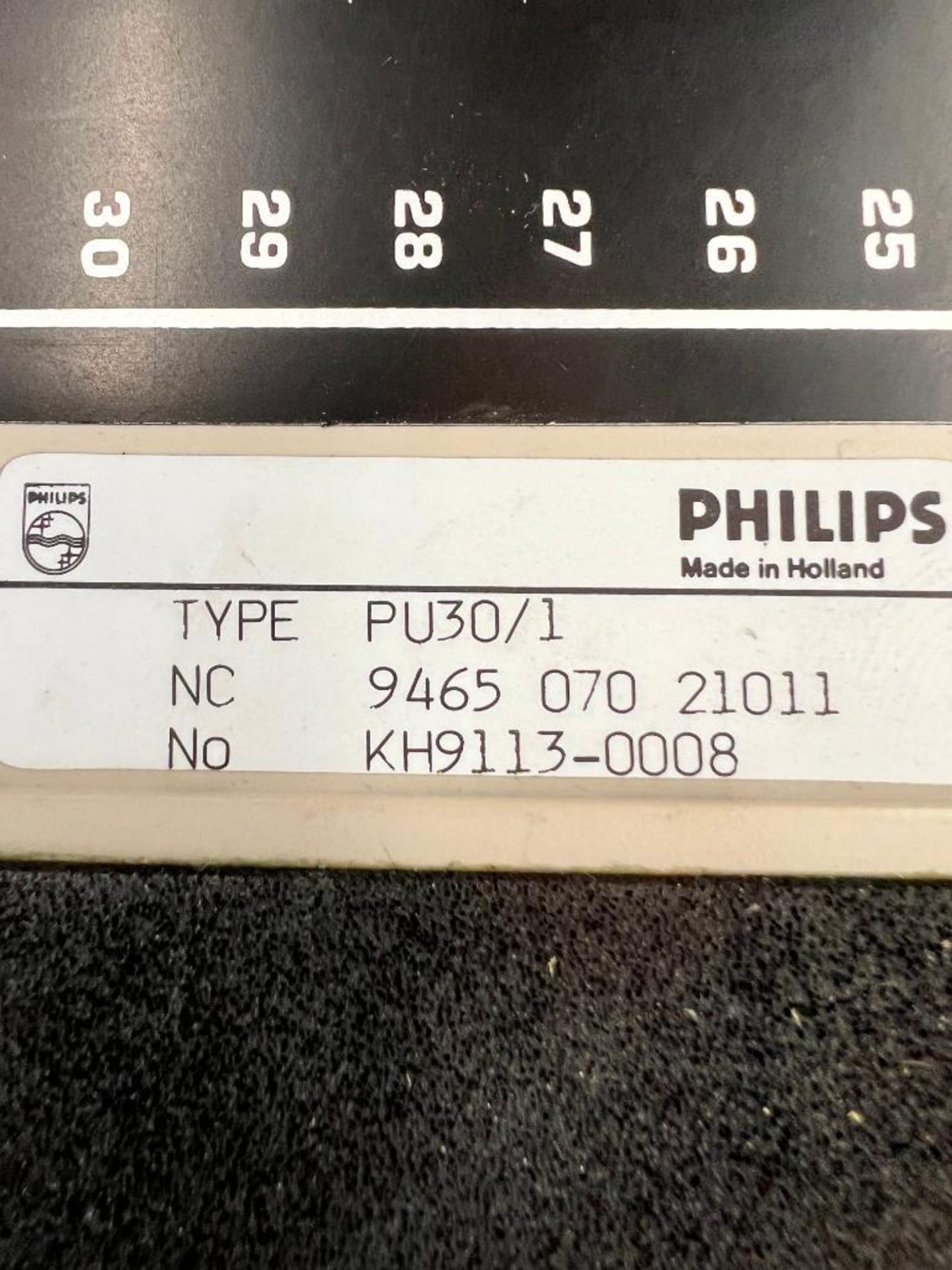 PHILLIPS PROGRAMMABLE CONTROLLER, MODEL PU 30/1, NC 9465 070 21011, S/N KH9113-0008 - Image 2 of 3