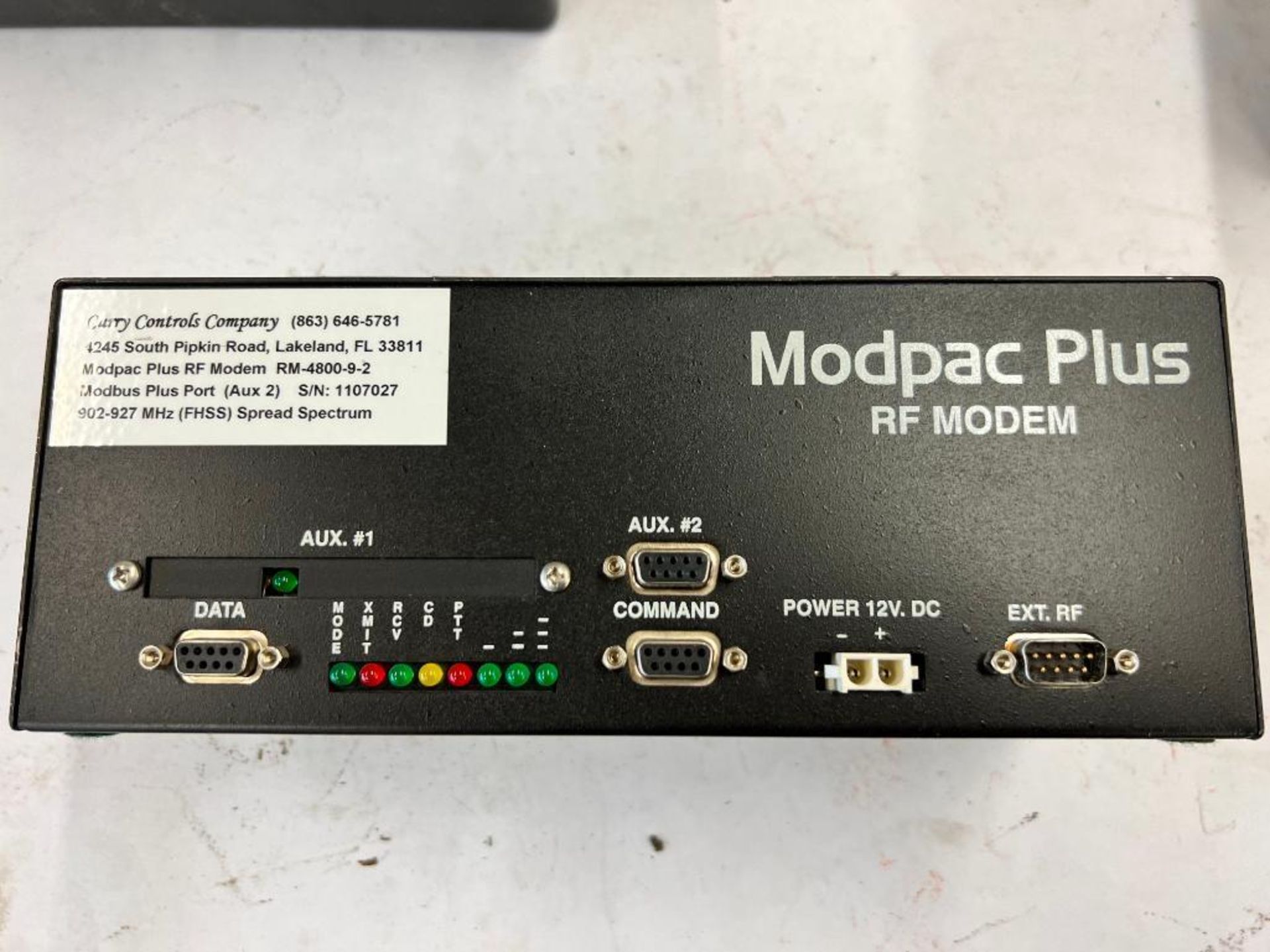 (2) MODPAC PLUS RF MODEMS, MODEL RM-4800-9-2, POWER 12V, DC - Image 4 of 5