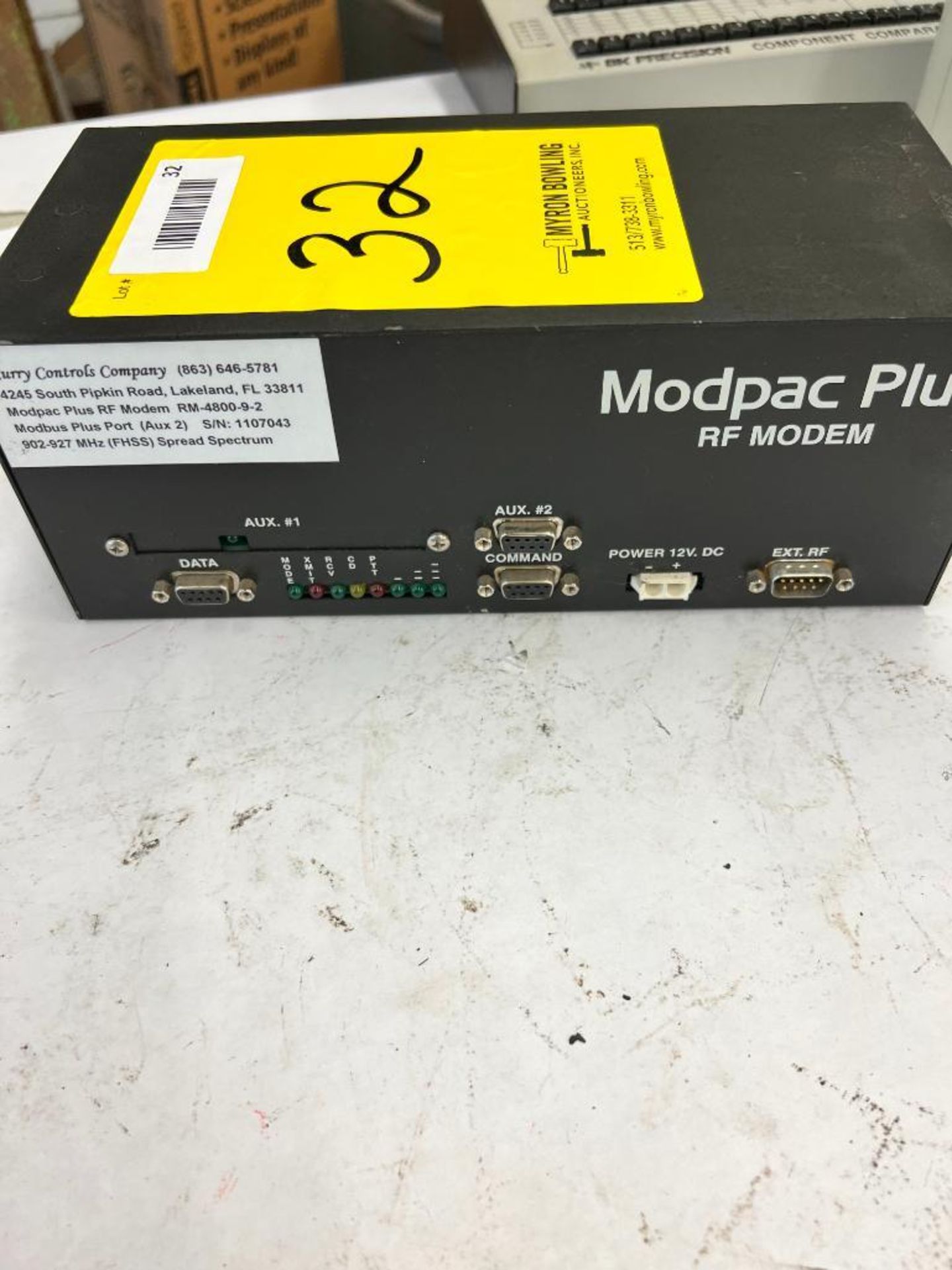 (2) MODPAC PLUS RF MODEMS, MODEL RM-4800-9-2, POWER 12V, DC