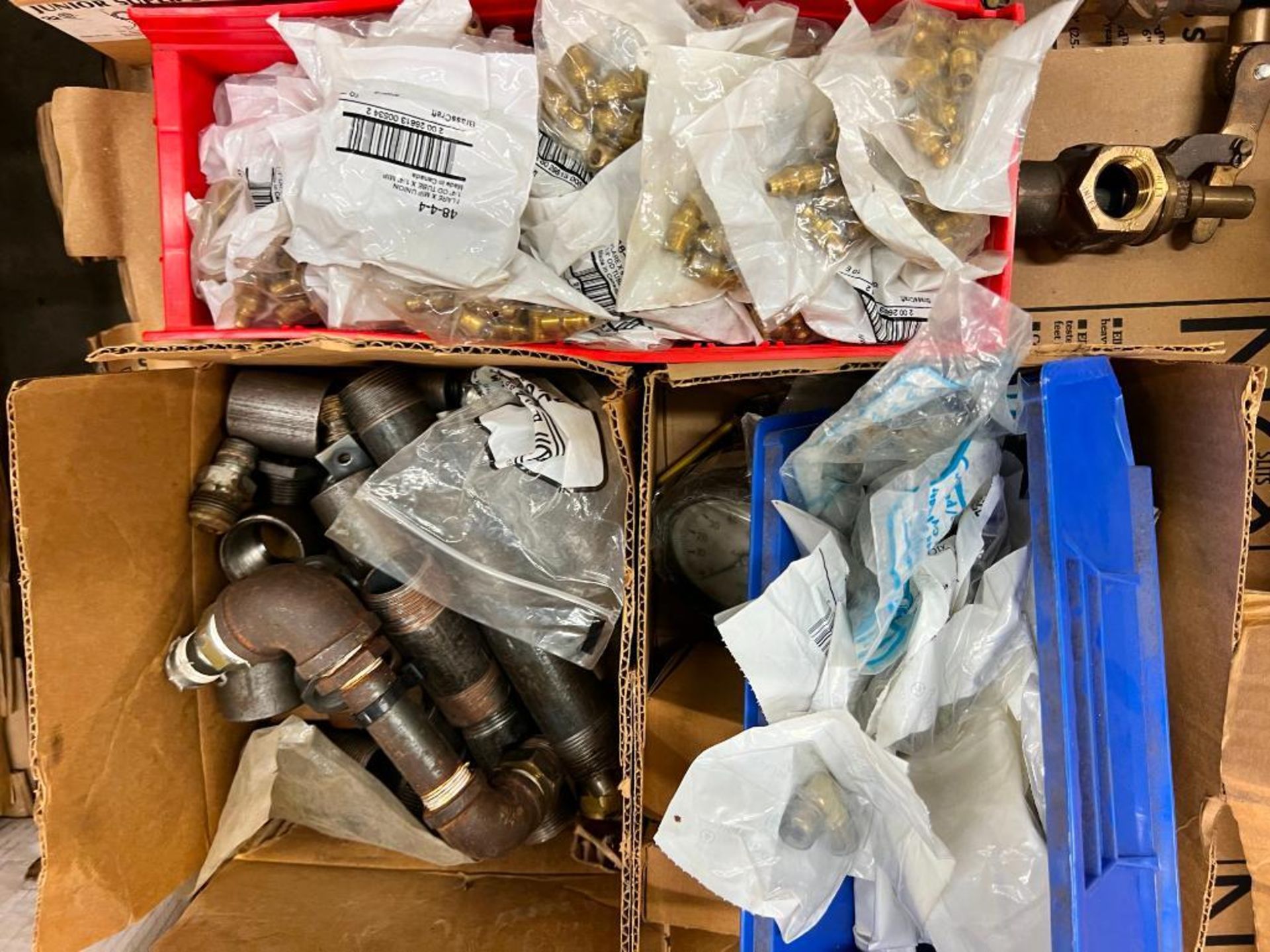 MISC. SKID OF VALVES, PLUMBING PARTS, FITTINGS, & TOOLS - Image 2 of 5