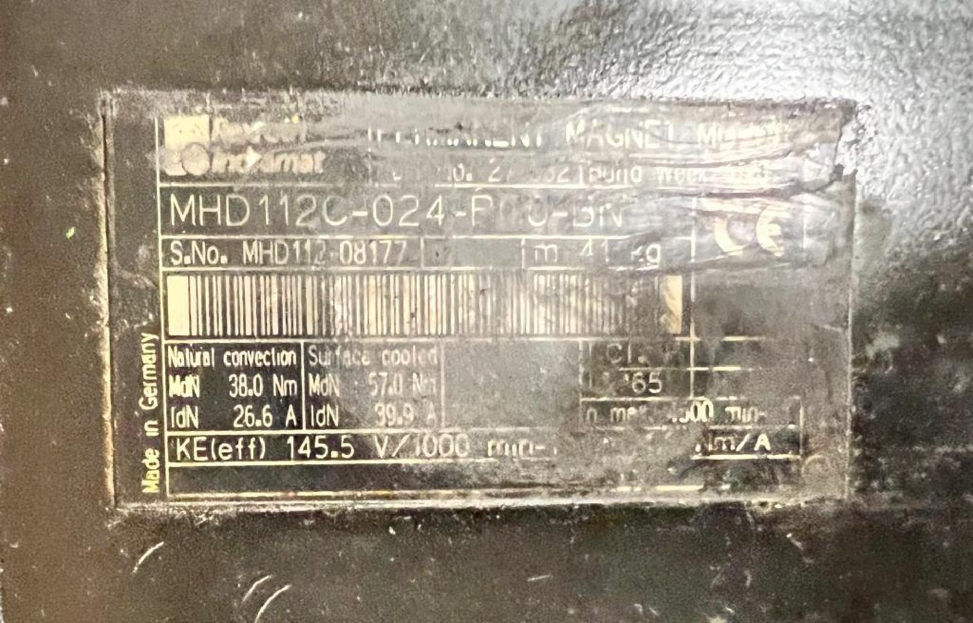 REXROTH INDRAMAT, MHD112C-024-PG0-BN, 4500 RPM, 145.5V - Image 3 of 3