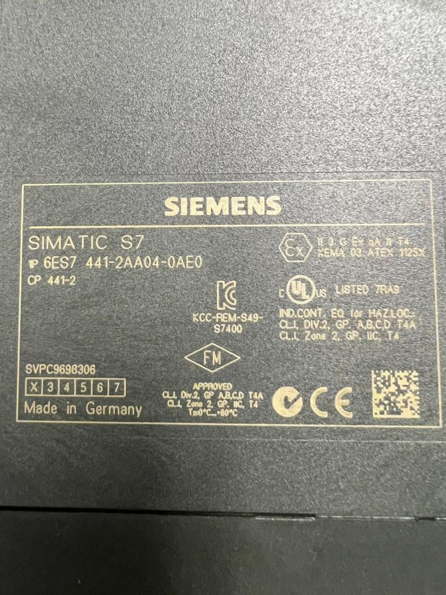 SIEMENS SIMATIC S7 MODULE, 6E57 441-2AA04-0AE0 - Image 2 of 2