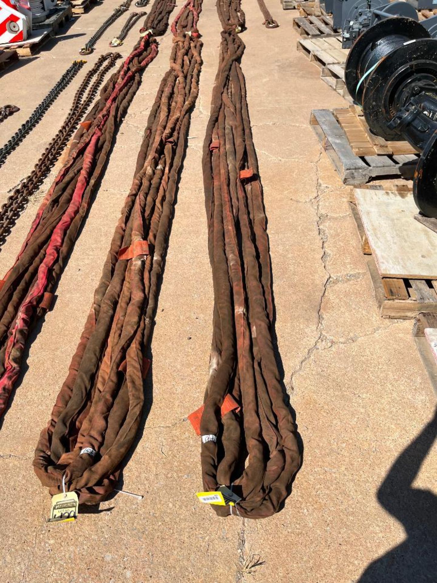 (4) Red Iron 20' Slings, 15,000 lb. WLL