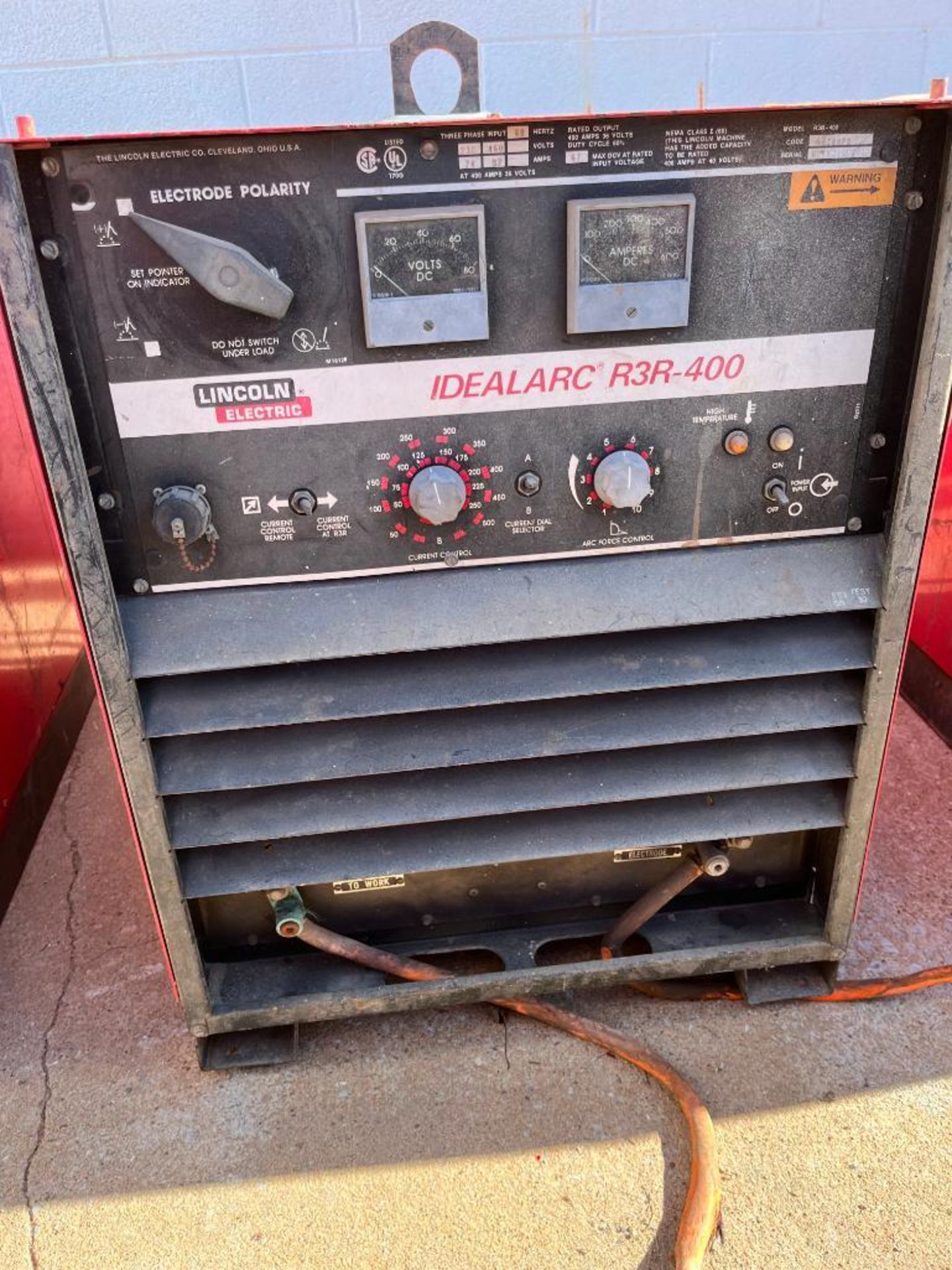 Lincoln Idealarc R3R-400 Variable Voltage DC ARC Welding Power Source