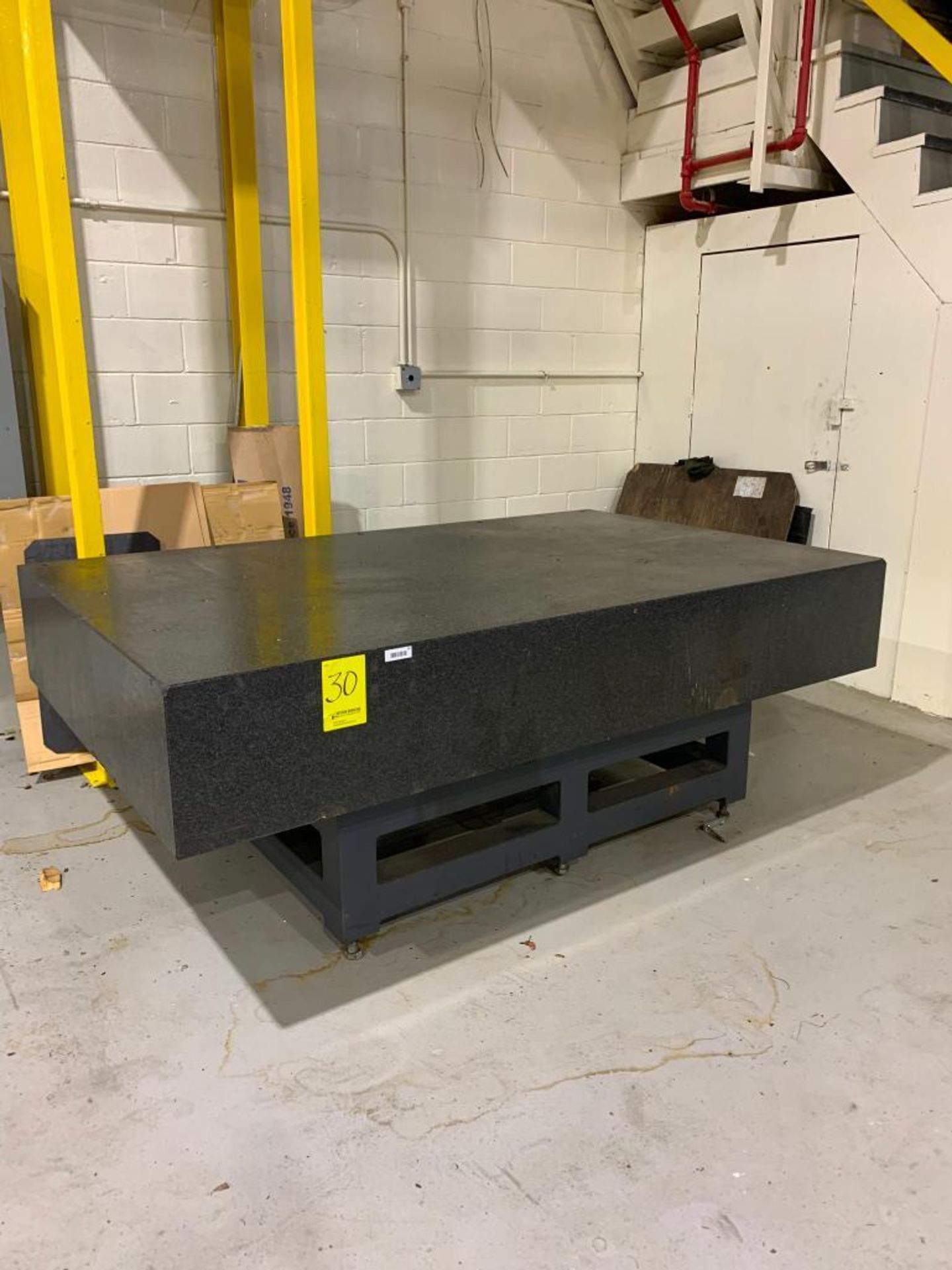 GRANITE SURFACE PLATE TABLE, 56-5/8" W X 90" L X 14" H (END LOCATION: 2860 N. NATIONAL RD., UNIT B,