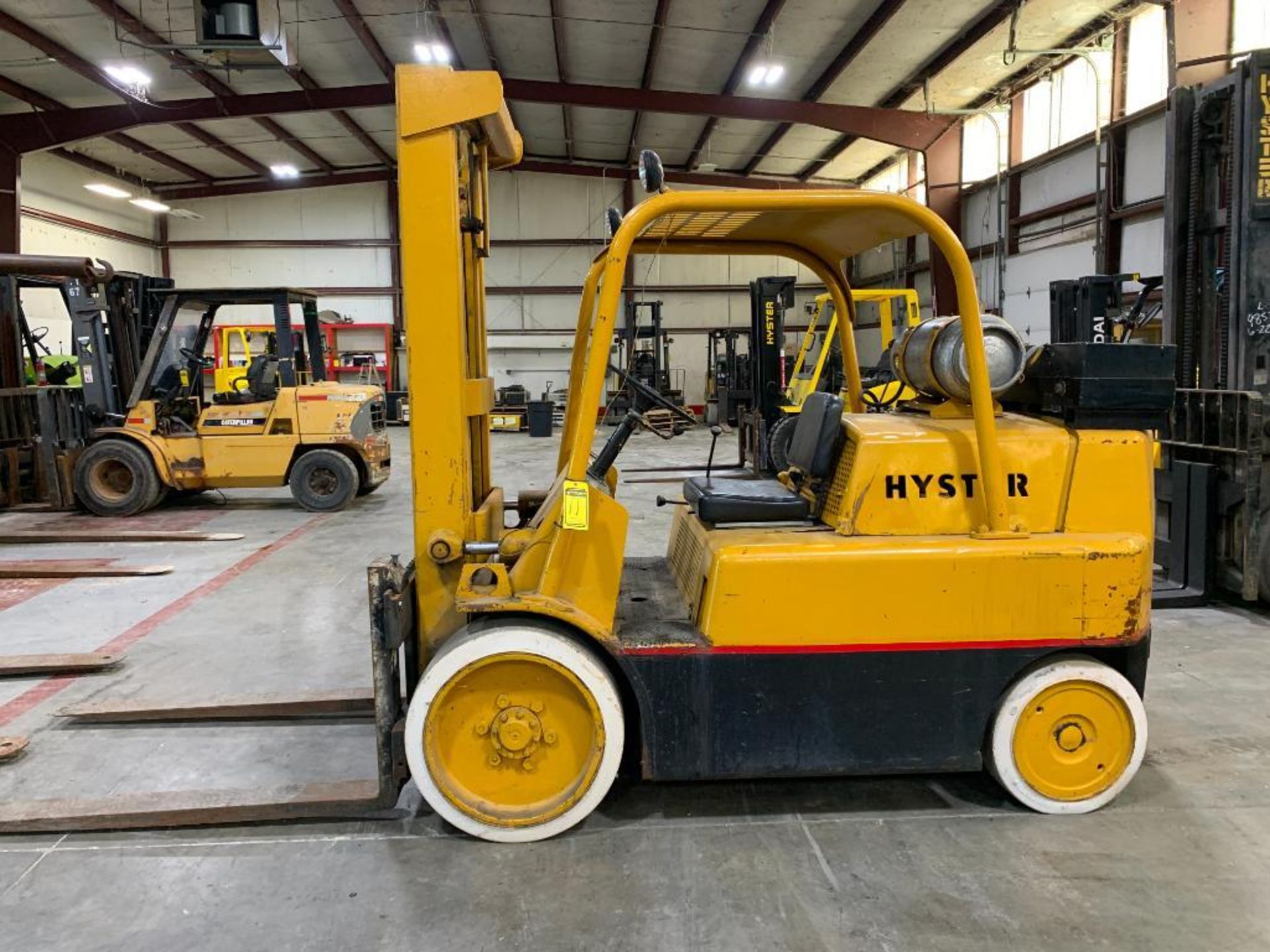Hyster 15,000 lb. capacity forklift, model s150a, s/n a24d1707n, lpg, 3-speed manual transmission, s