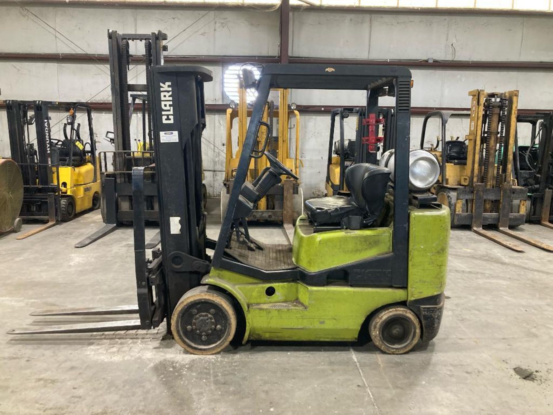 Clark 5,000 lb. Capacity Forklift, Model CGC 25, s/n C365L-0326-9394FB, LPG, Lever Shift Transmissio