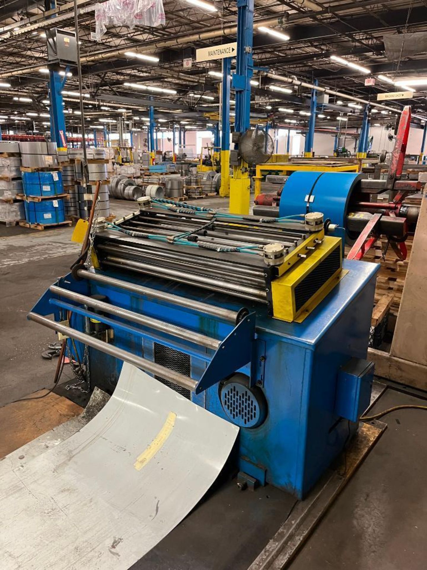 AUTOMATED CUT-TO-LENGTH LINE - NATIONAL 10-GA. SHEAR, PRE 48" FEEDER / STRAIGHTENER W/ REXROTH SYSTE - Image 13 of 16