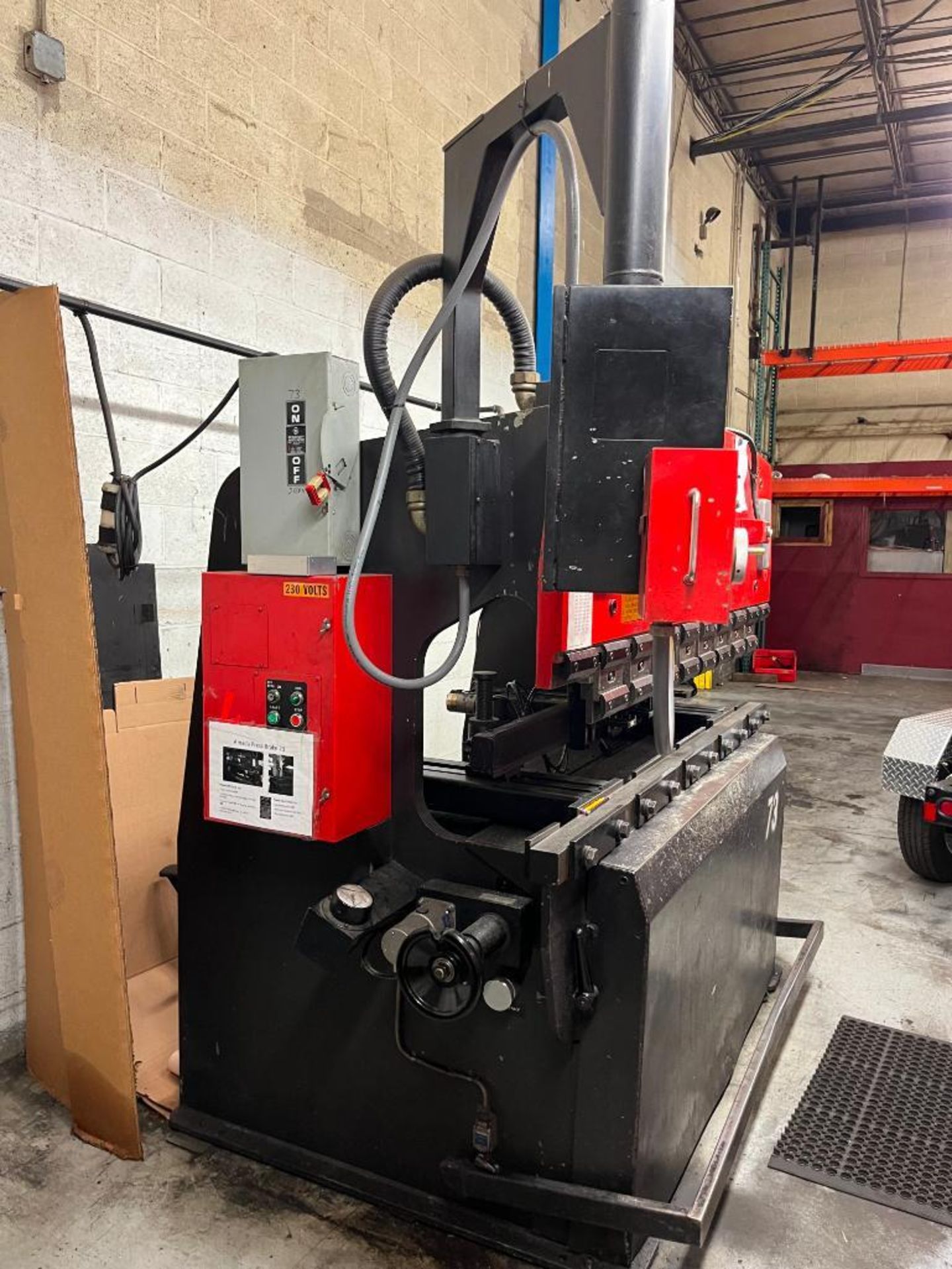 AMADA 50-TON PRESS BRAKE, MODEL RG-50, 77" BED, NV9-EX AUTO BACKGAUGE - Image 3 of 3