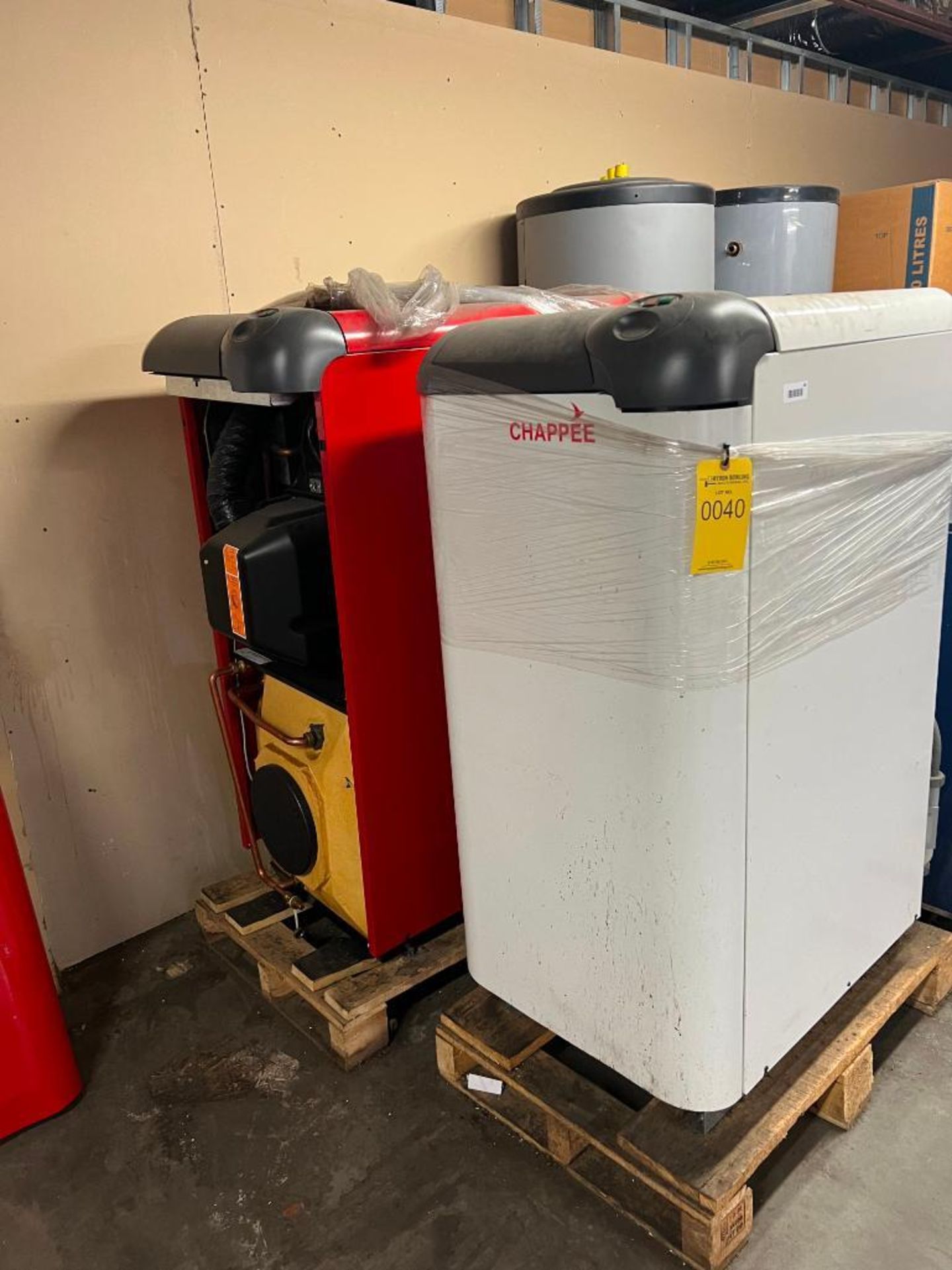 ASSORTED BOILERS, WATER HEATERS & WATER TANKS: CHAPPEE, UTICA, BURNHAM, 97,000 - 500,000 BTU