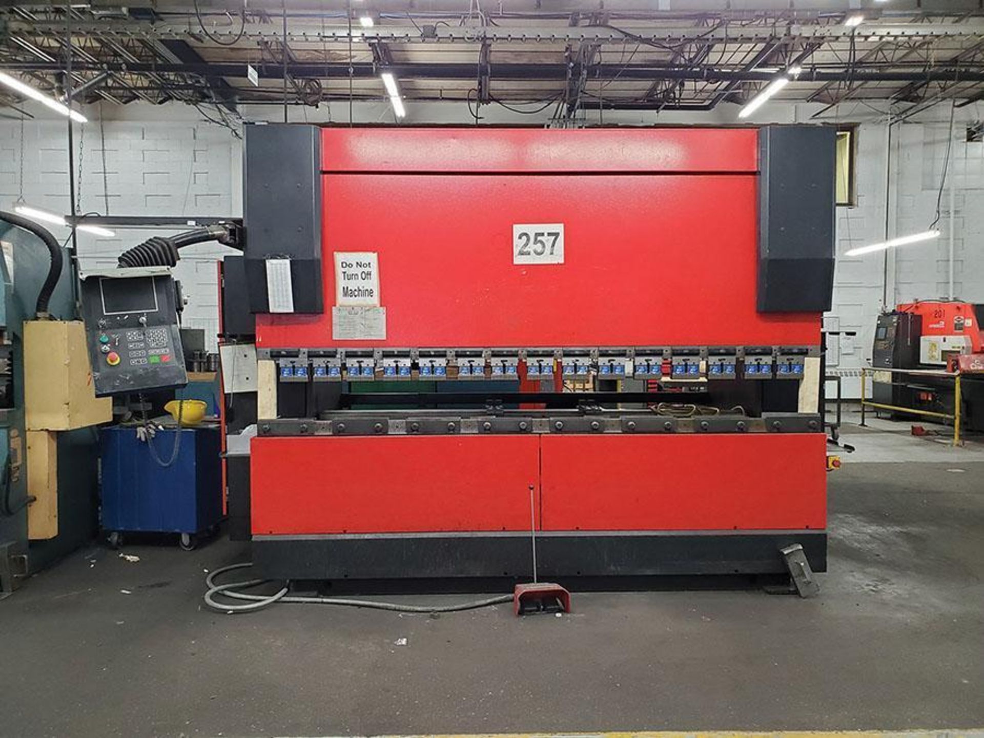 2001 AMADA HFE 100-3S CNC PRESS BRAKE, S/N HFE 100-3S V010635, 1000KN, 200MM, 460V, 10' BED, DUAL FO