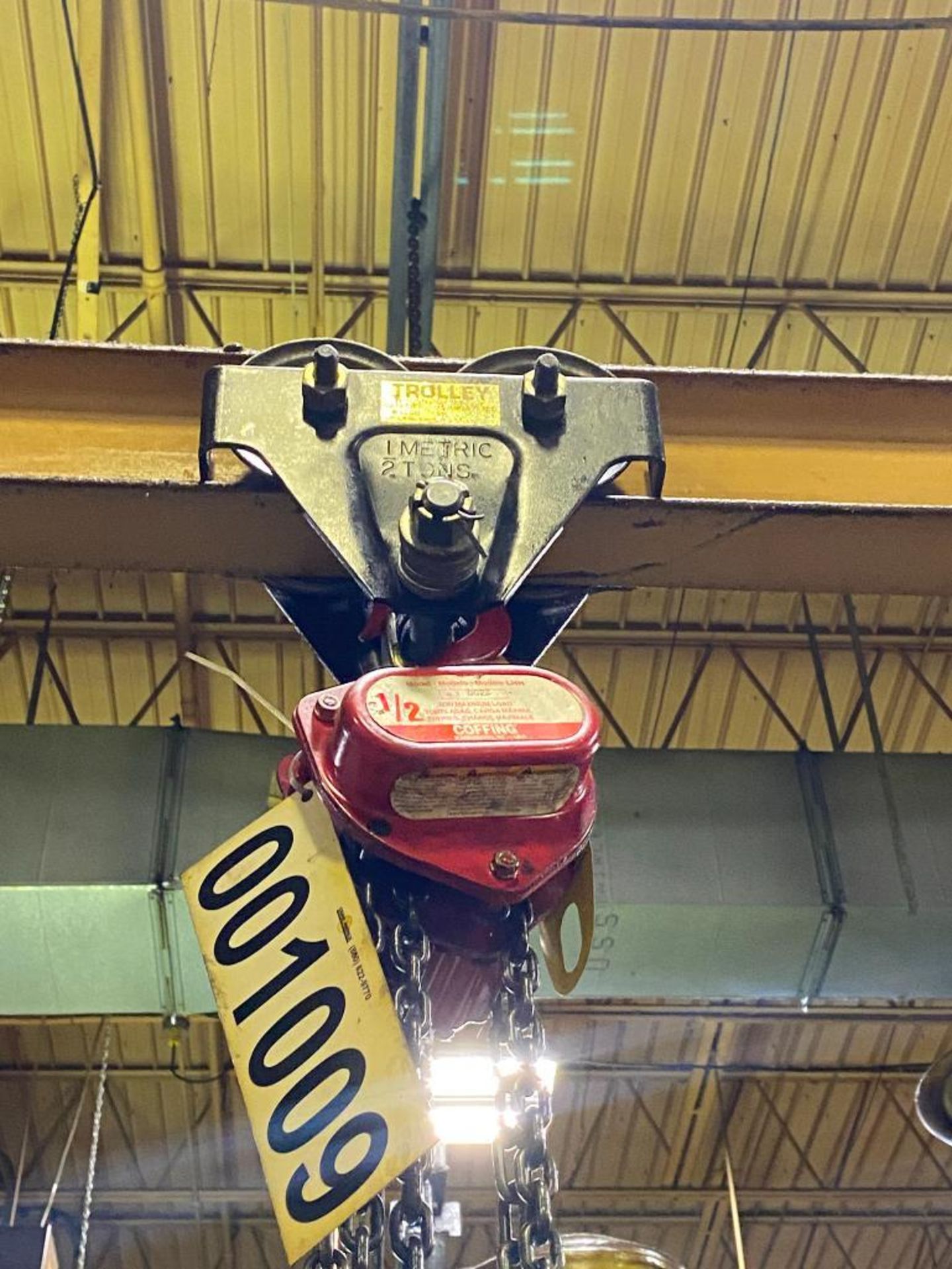 (2) Manual Chain Hoists, 1/2-Ton Capacity