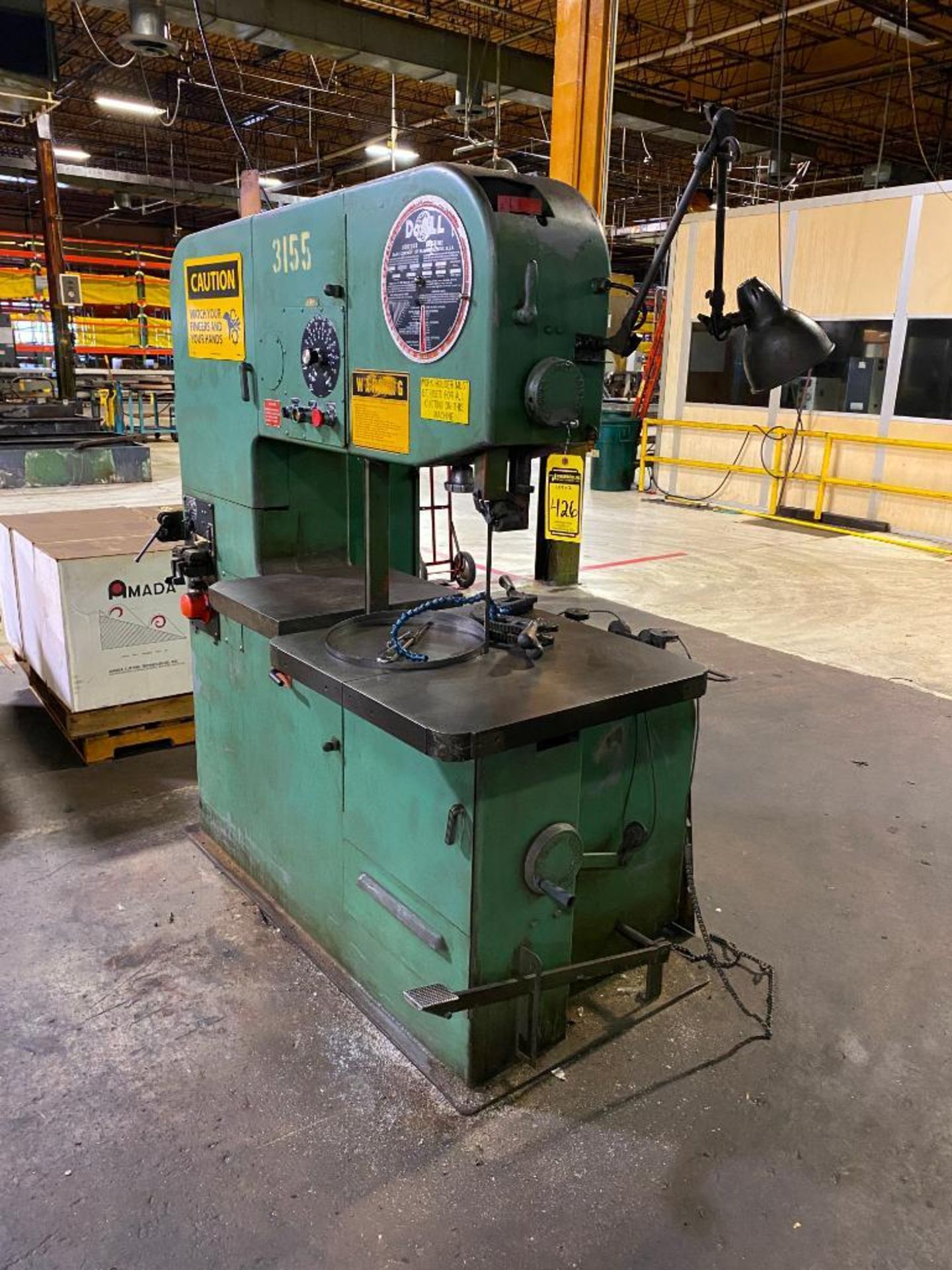 Doall Contour Machine Vertical Band Saw, model 3613-20, s/n 399-83515, 125-175 Band Length, Doall Ba