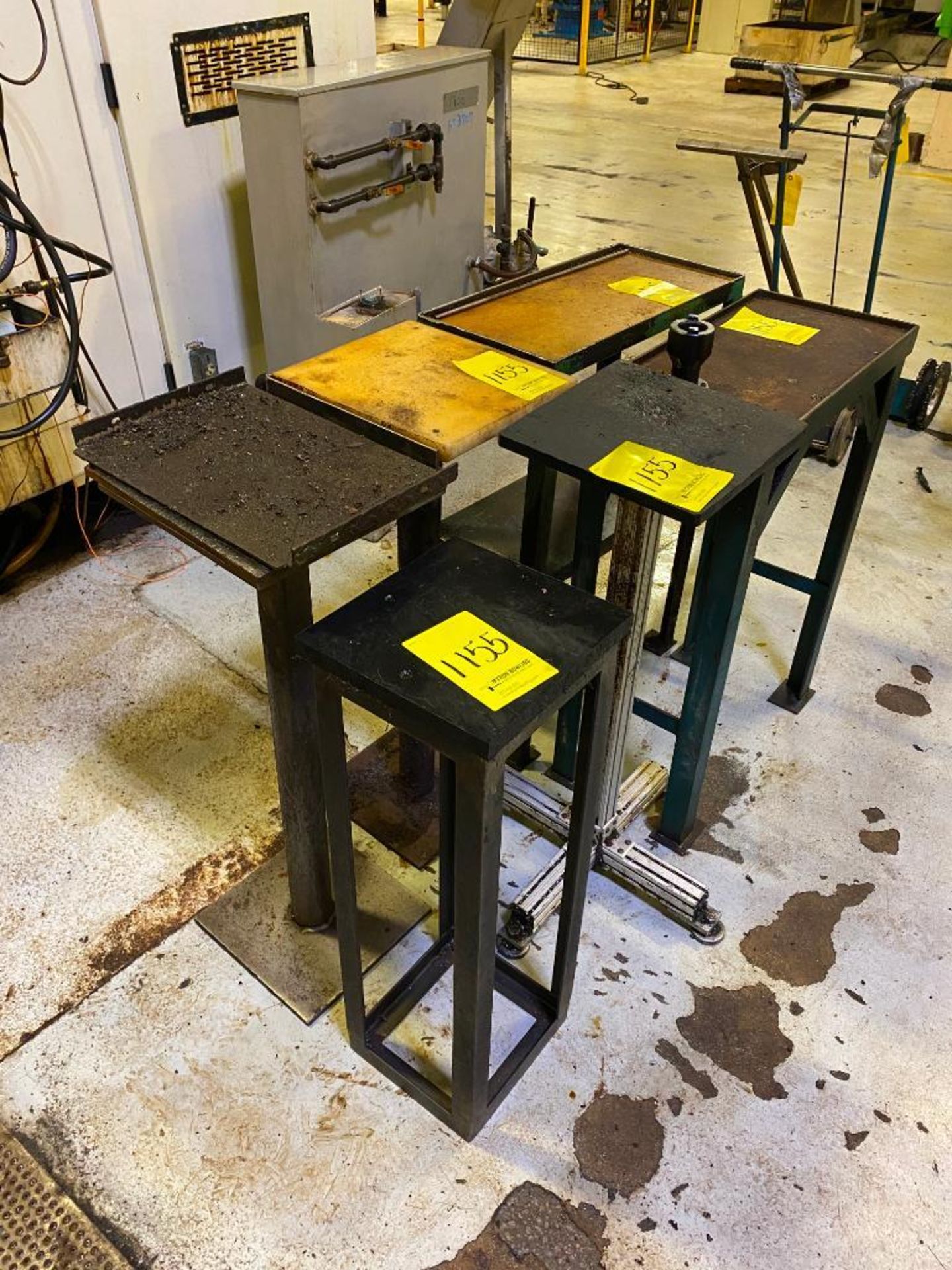 granite surface plate, 12" x 18" x 3", Sandvik 50-taper tool holder, assorted small tables - Image 3 of 3