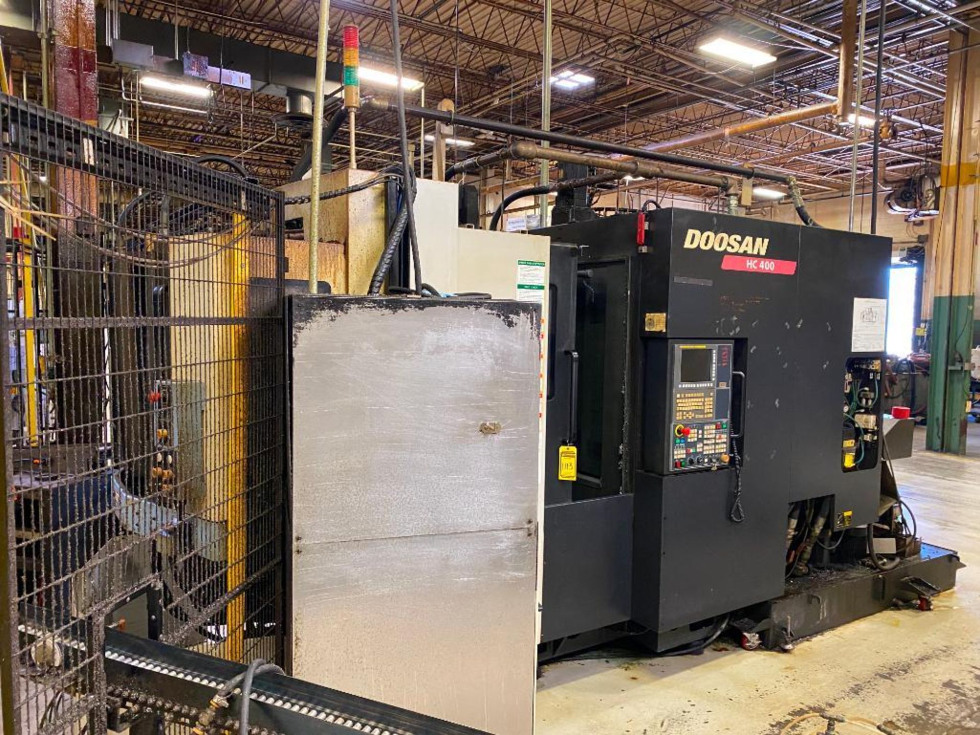 2014 Doosan HC400 CNC horizontal machining center, 2-pallet changer, 60-position ATC, Fanuc Series 3