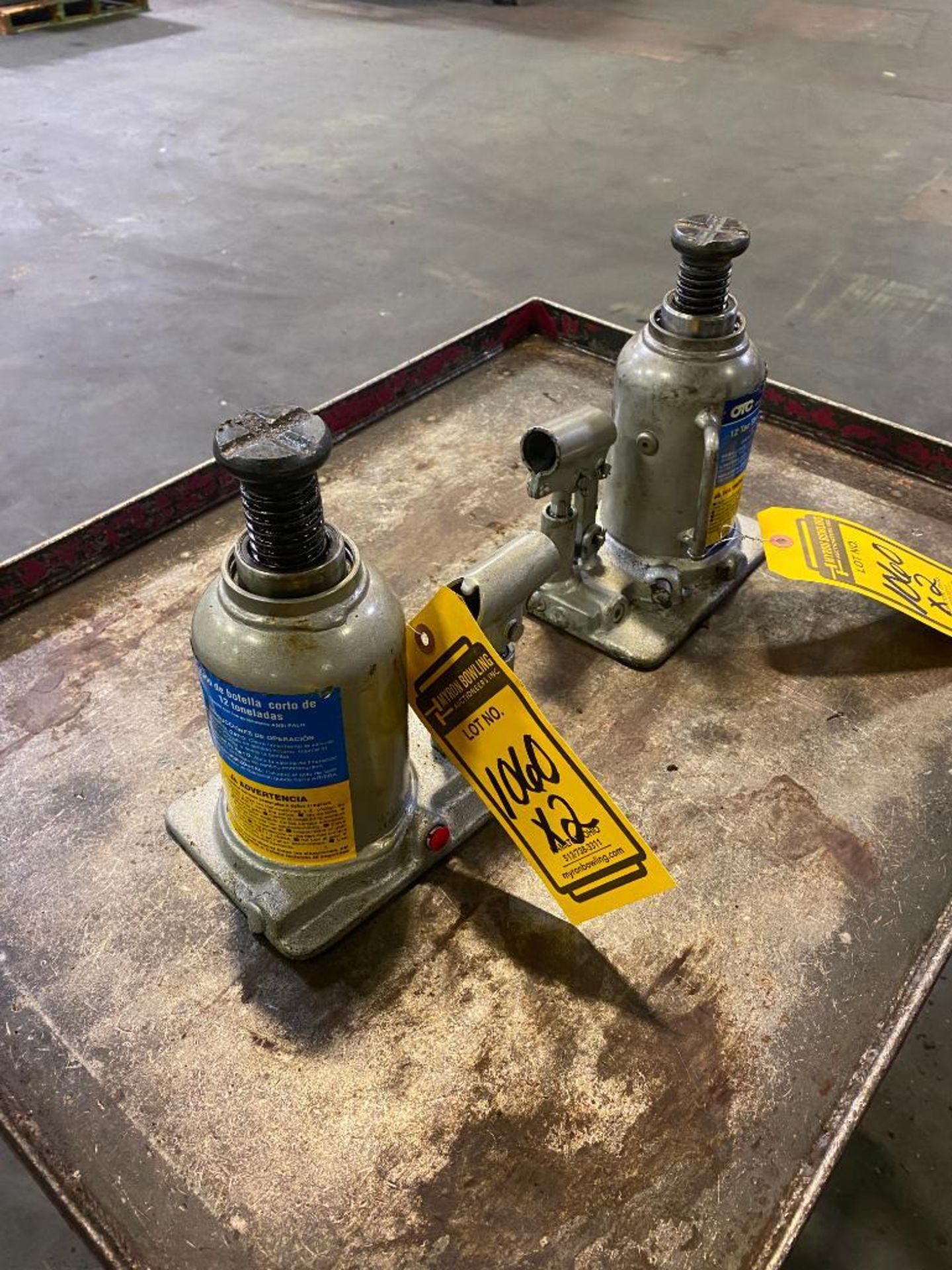 (2) OTC 12-ton bottle jacks