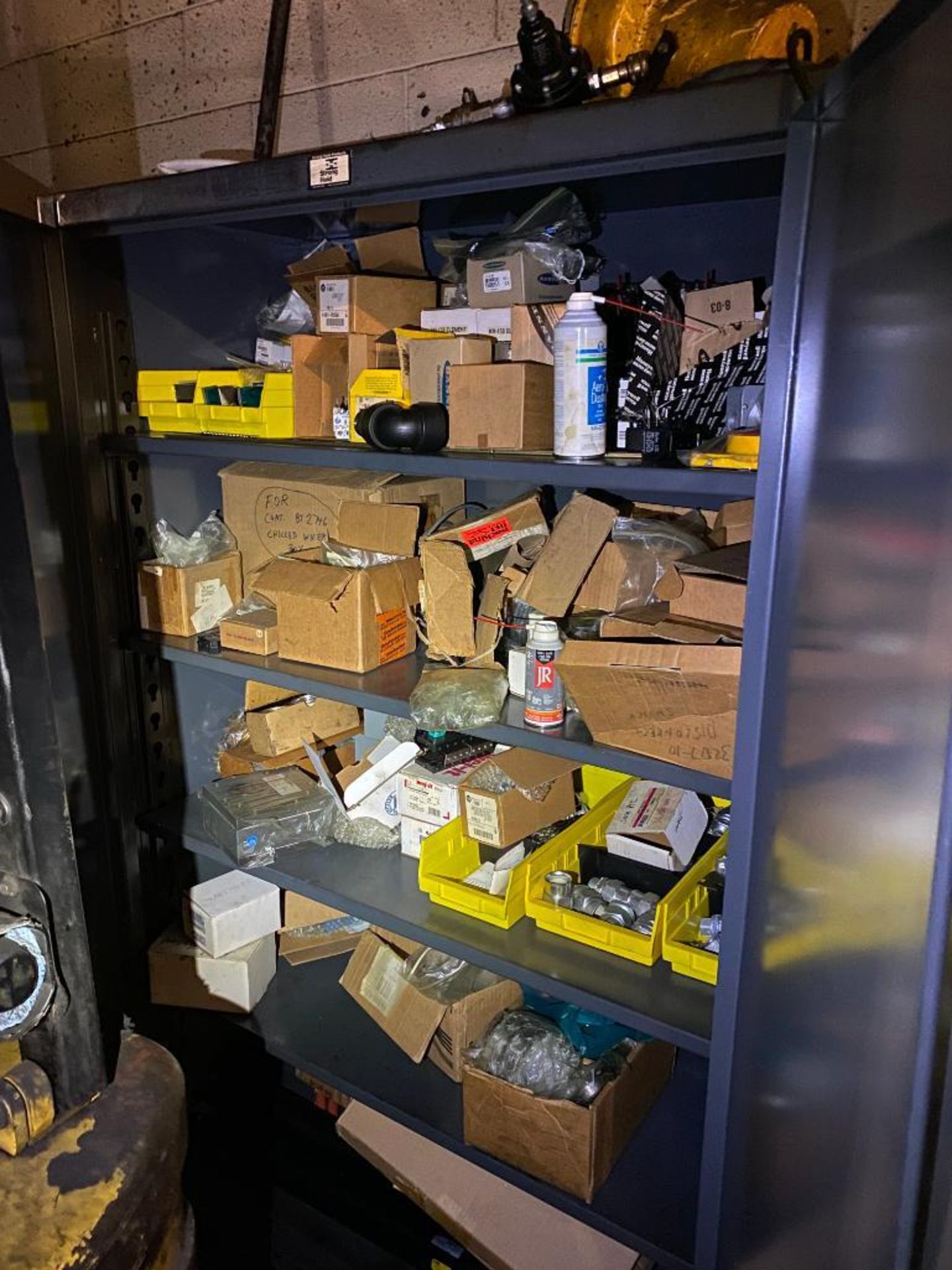 Strong Hold Cabinet w/ Content; Fittings, Allen-Bradley Breakers, Fuse Blocks